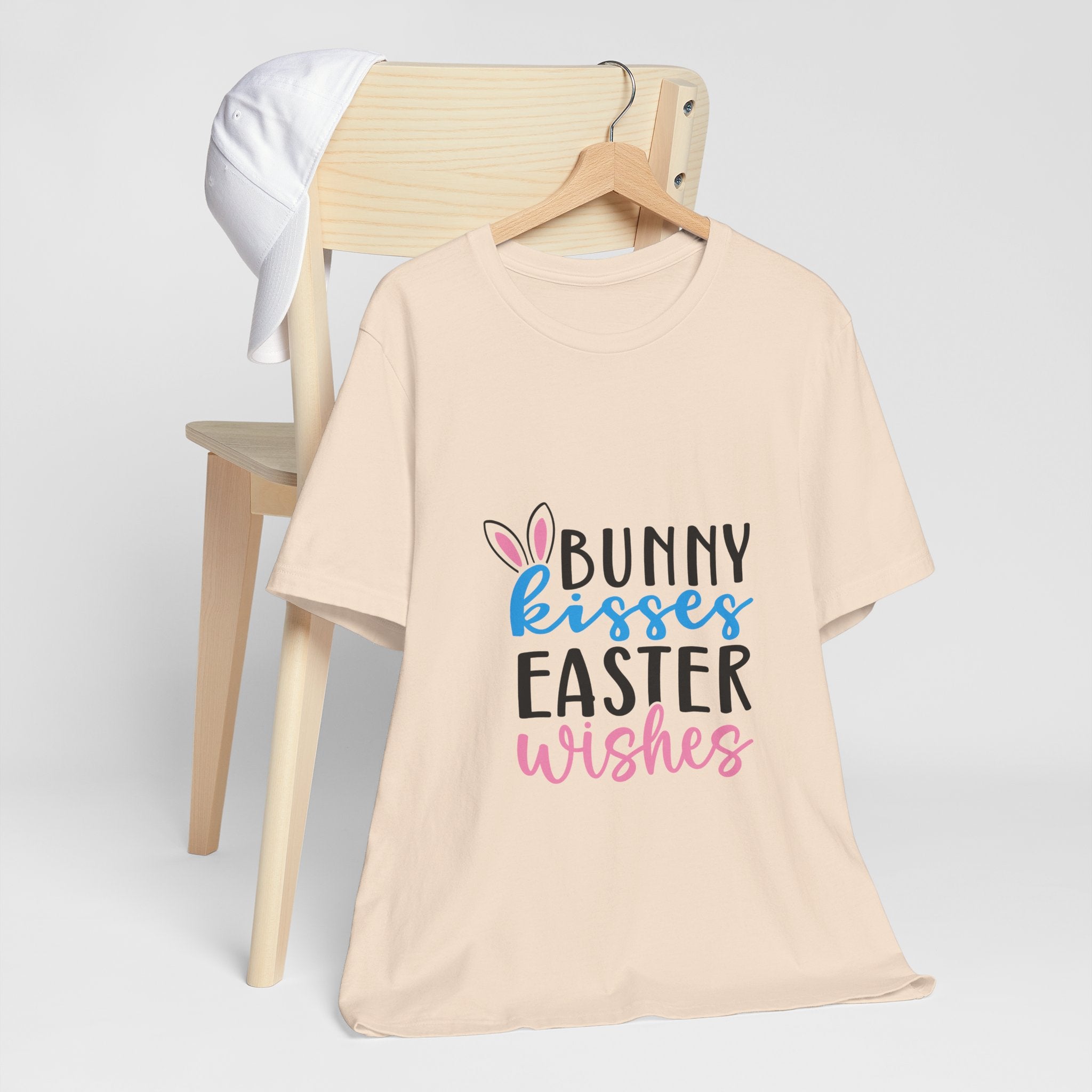 Easter Tee — "Bunny Kisses, Easter Wishes" Graphic Shirt