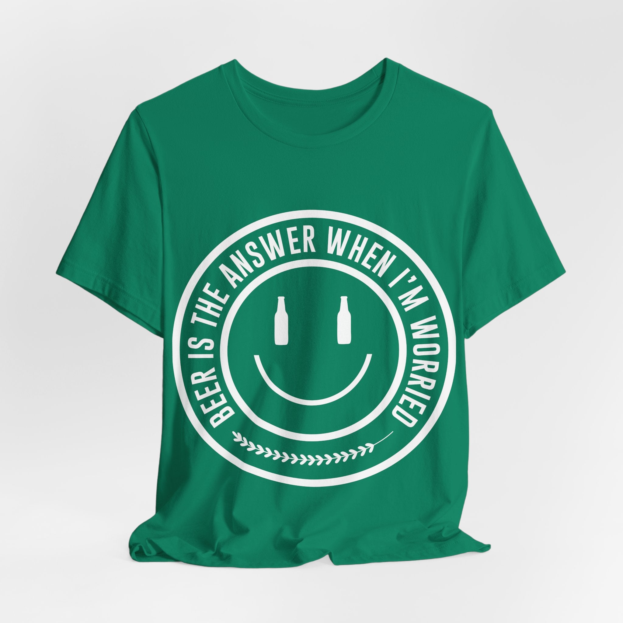 Beer Is The Answer T-Shirt — Funny Smiley Beer Graphic Tee