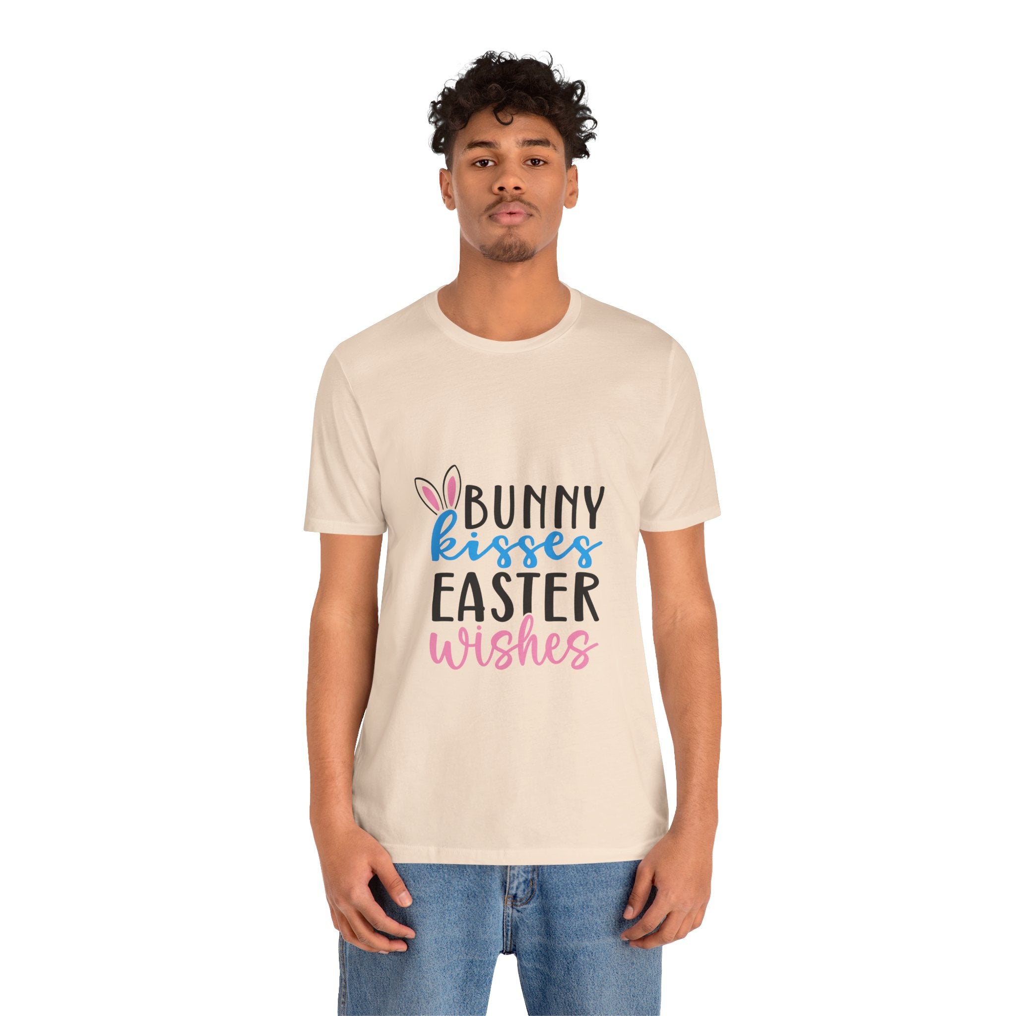Easter Tee — "Bunny Kisses, Easter Wishes" Graphic Shirt