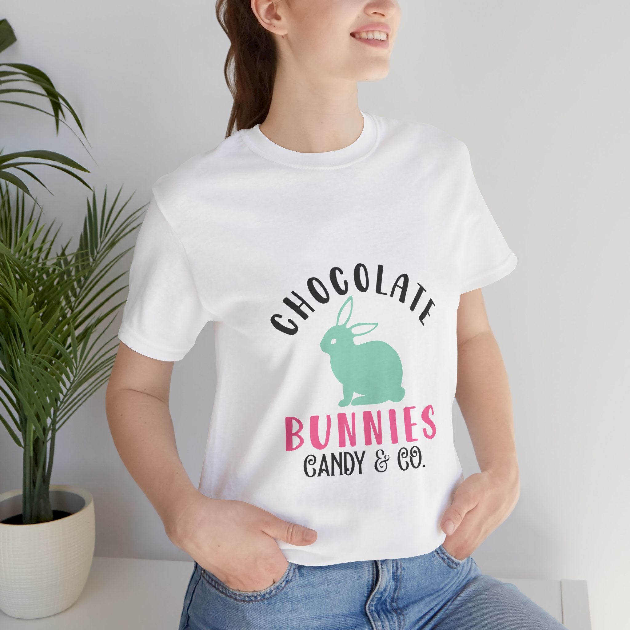 Chocolate Bunnies Tee — Pastel Easter Bunny Candy Shop Shirt