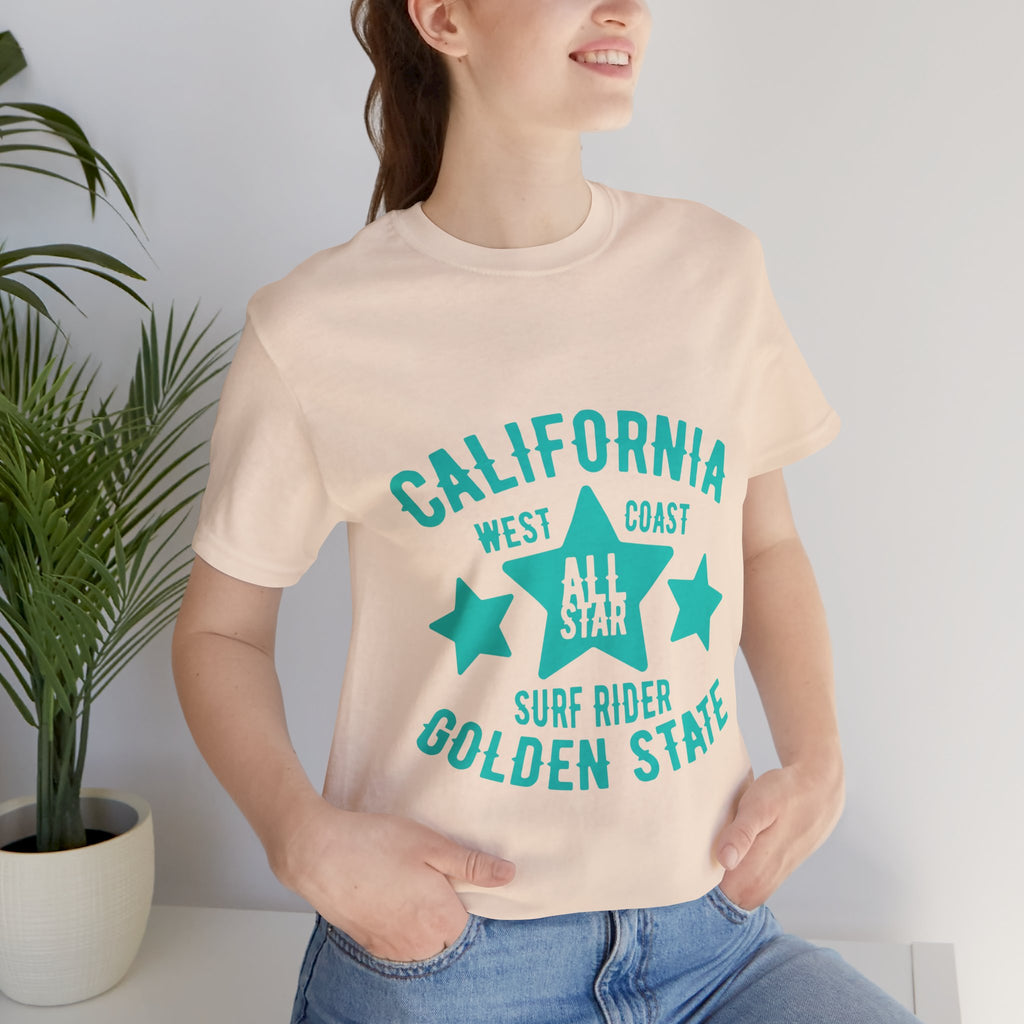 California Golden State Surf Rider Tee — West Coast All Star Graphic T-Shirt