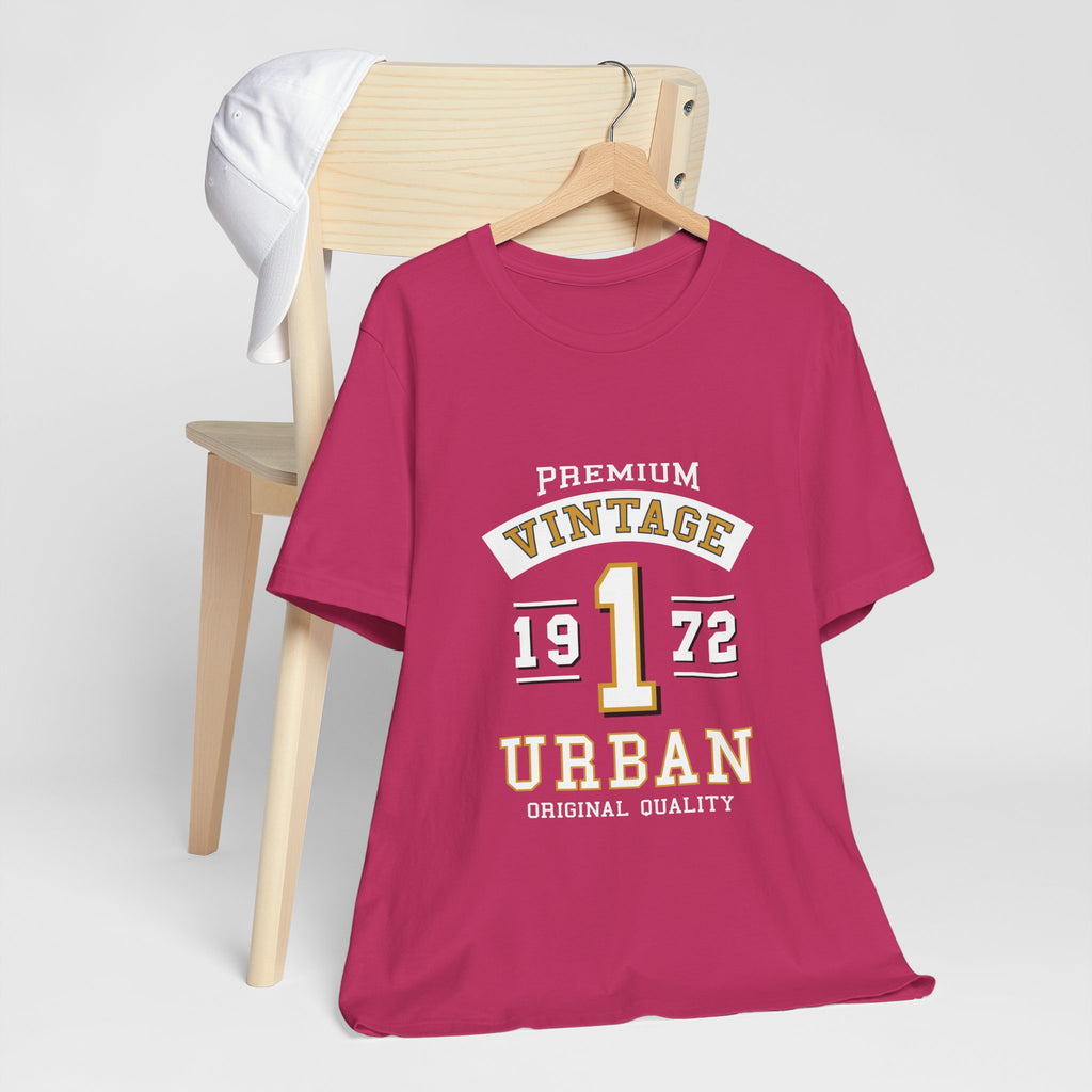 Vintage 1972 Urban Tee — Premium Retro Number 1 Graphic T-Shirt