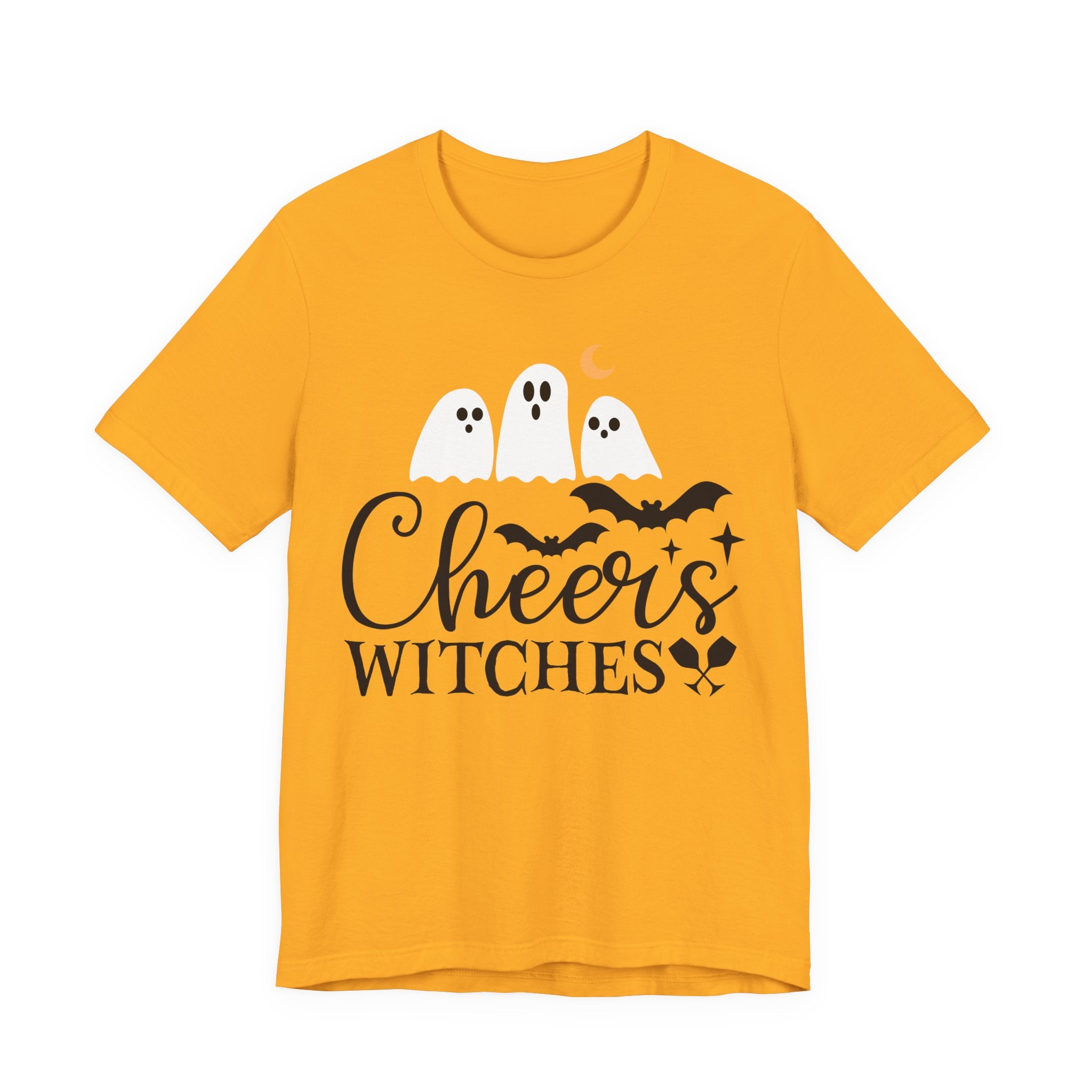 Cheers Witches Halloween Tee — Cute Ghosts, Bats & Party Slogan