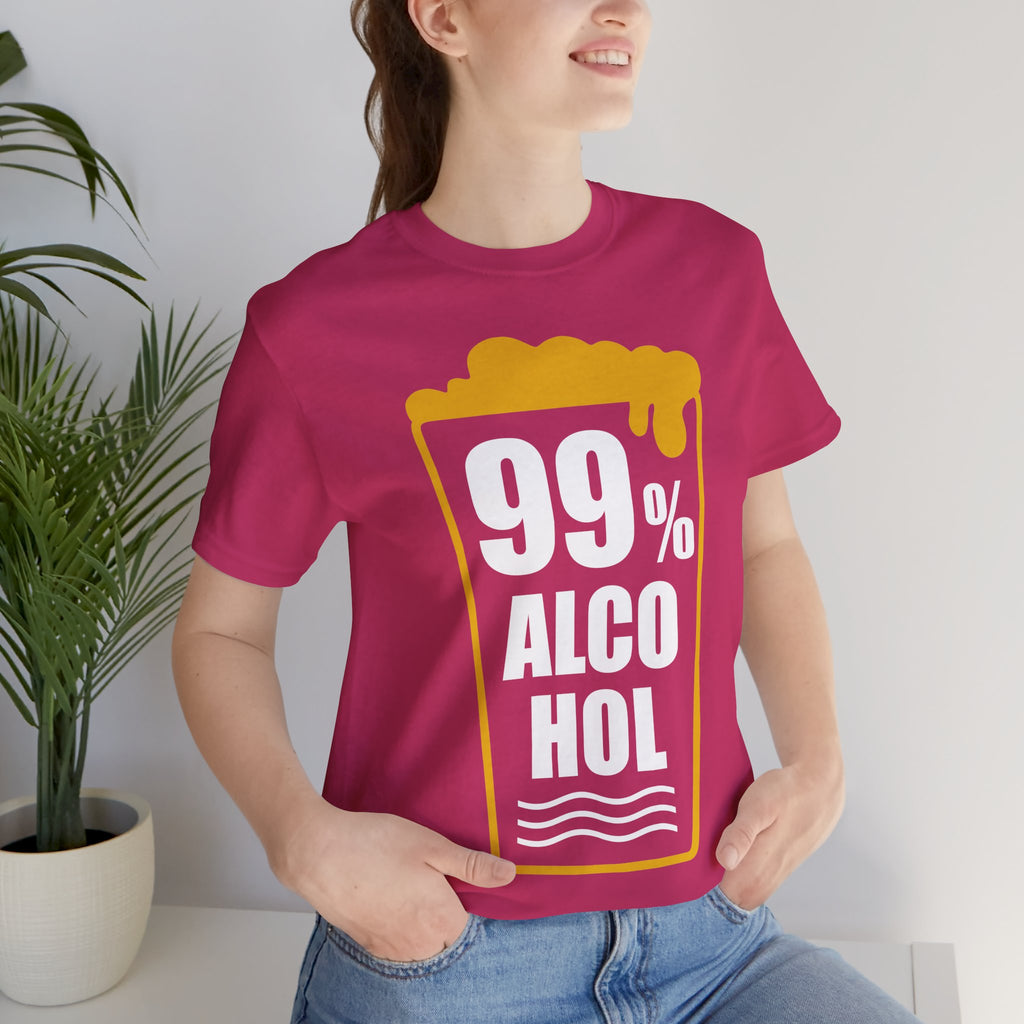 99% Alcohol Beer Glass Graphic Tee