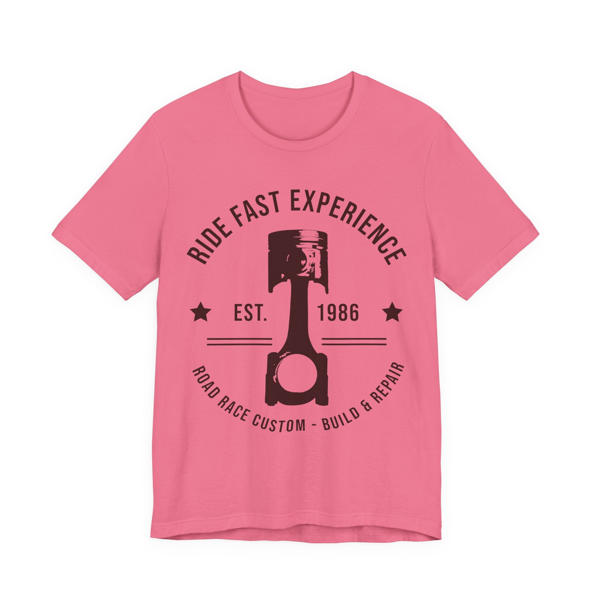 Ride Fast Experience Tee — Vintage Motorcycle Engine Shirt (Est. 1986)