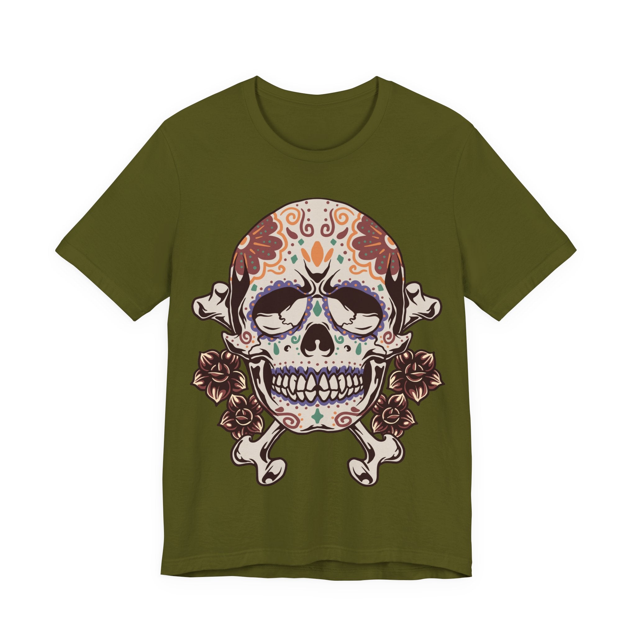 Sugar Skull Tee — Floral Day of the Dead Skull T-Shirt