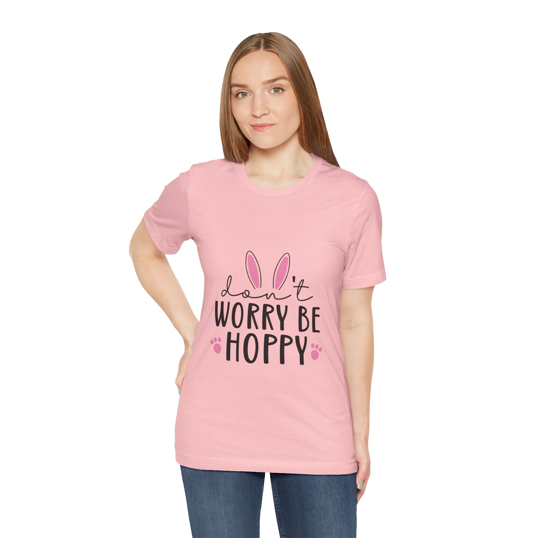 Don’t Worry Be Hoppy Bunny T-Shirt — Cute Easter Graphic Tee