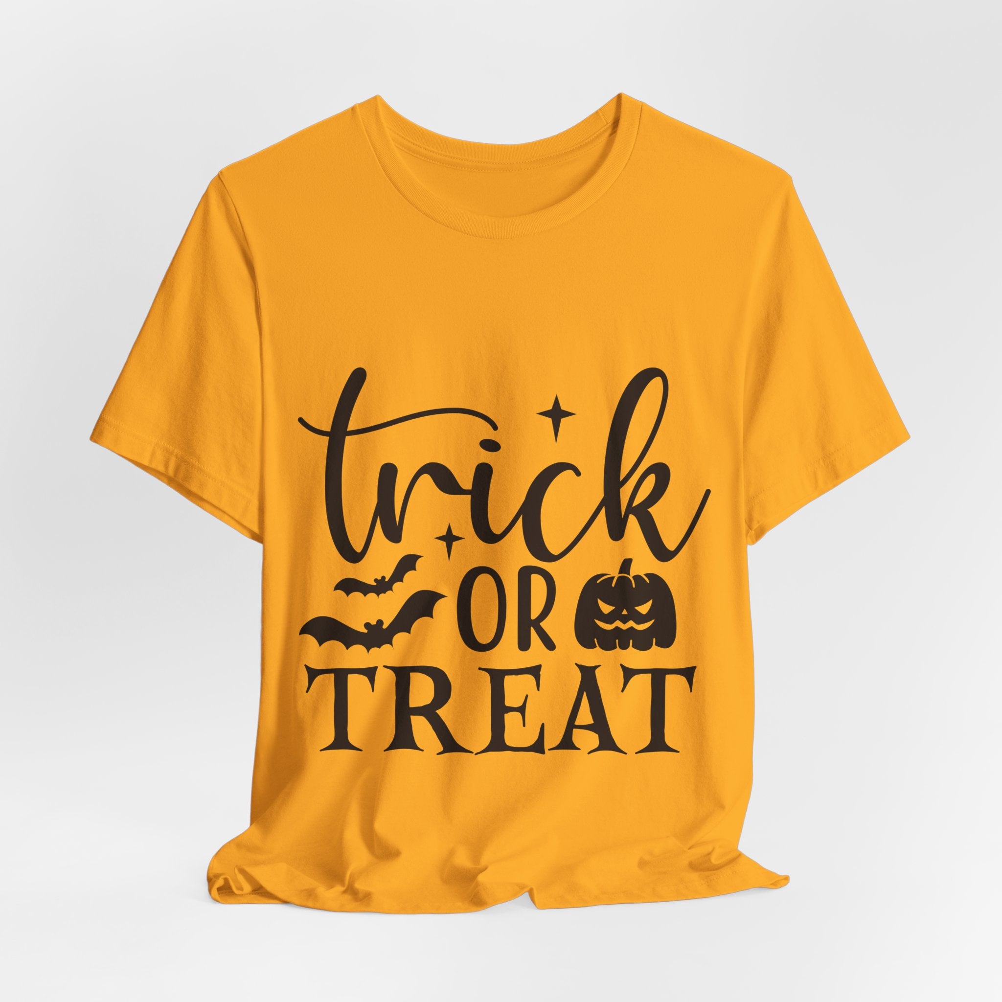 Trick or Treat Halloween T-Shirt — Pumpkin & Bats Spooky Tee