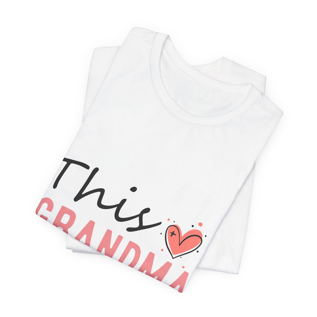 Grandma Heart On Her Sleeve T-Shirt — "This Grandma Wears Her Heart On Her Sleeve" Mother's Day Gift