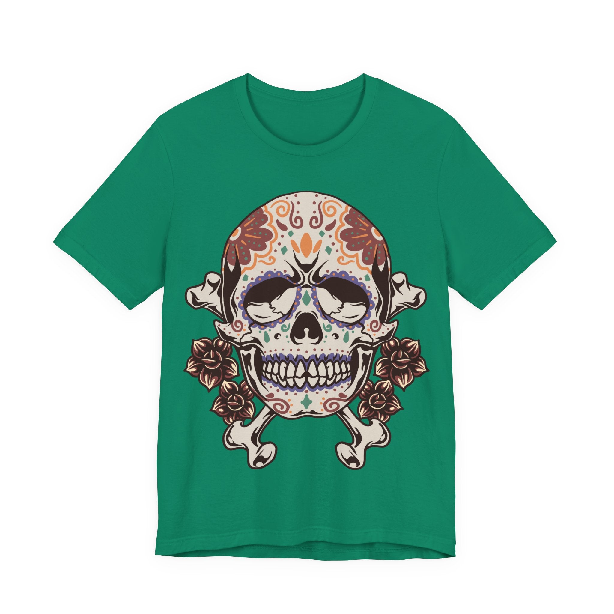 Sugar Skull Tee — Floral Day of the Dead Skull T-Shirt
