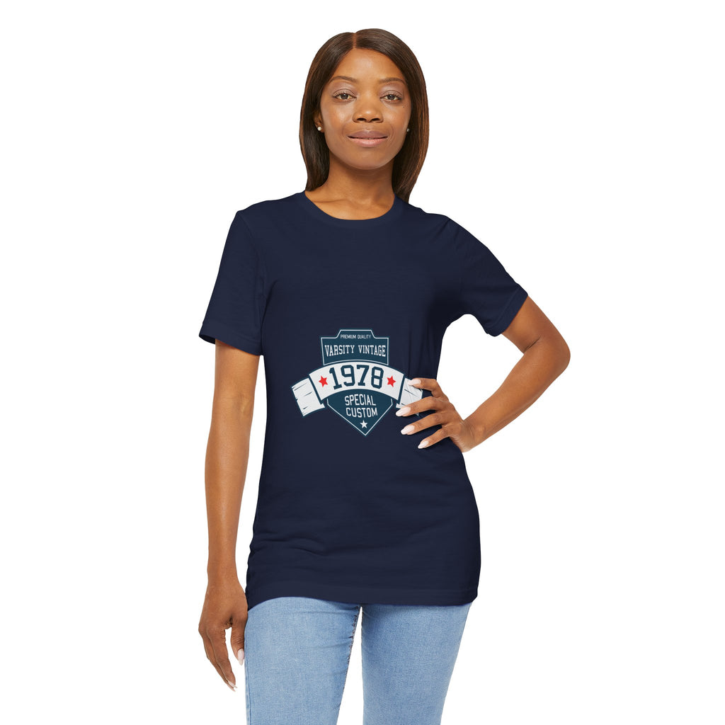 1978 Varsity Vintage Tee — Retro Custom Year Birthday Shirt