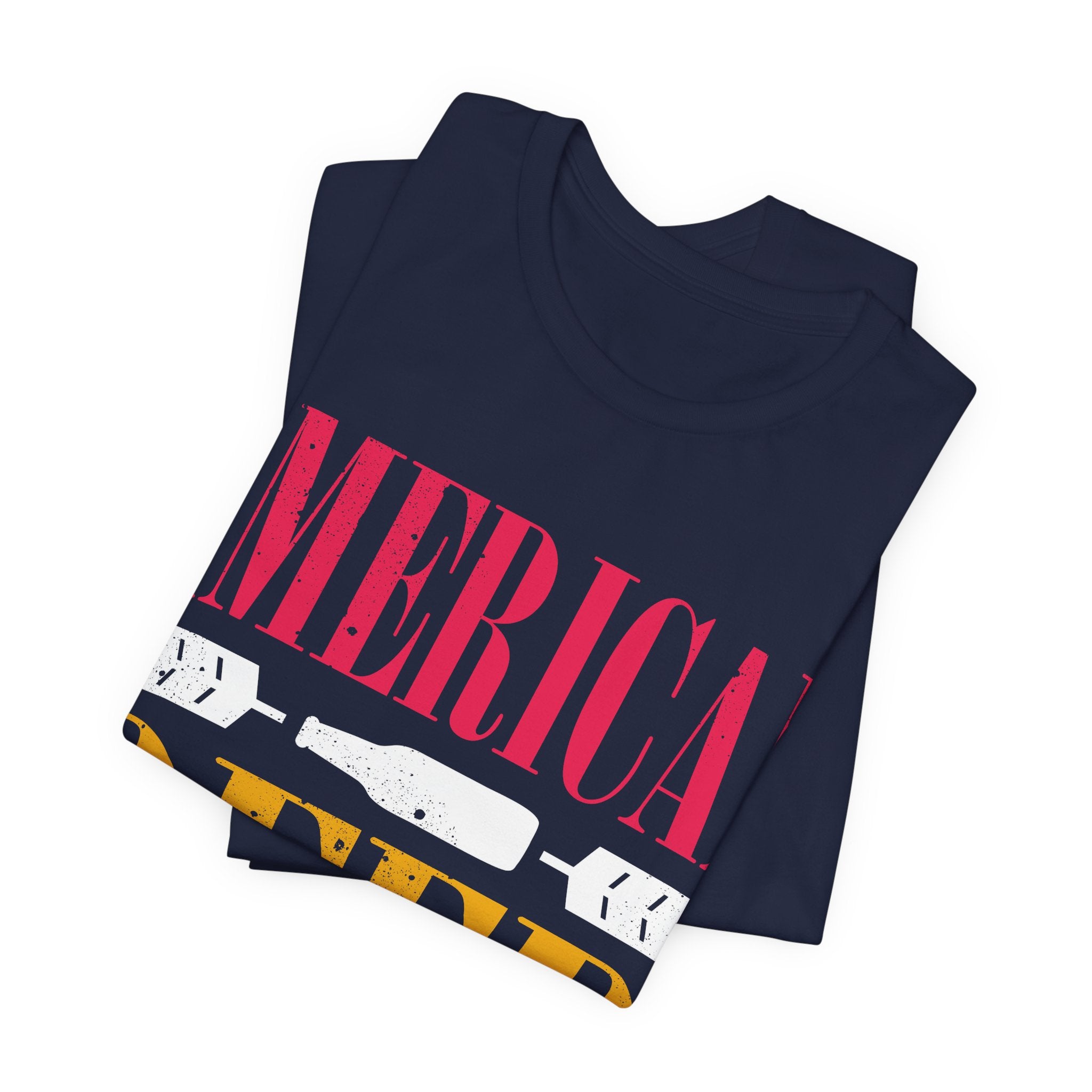 American Beer T-Shirt — Vintage Patriotic Drinking Tee (Fourth of July Gift)