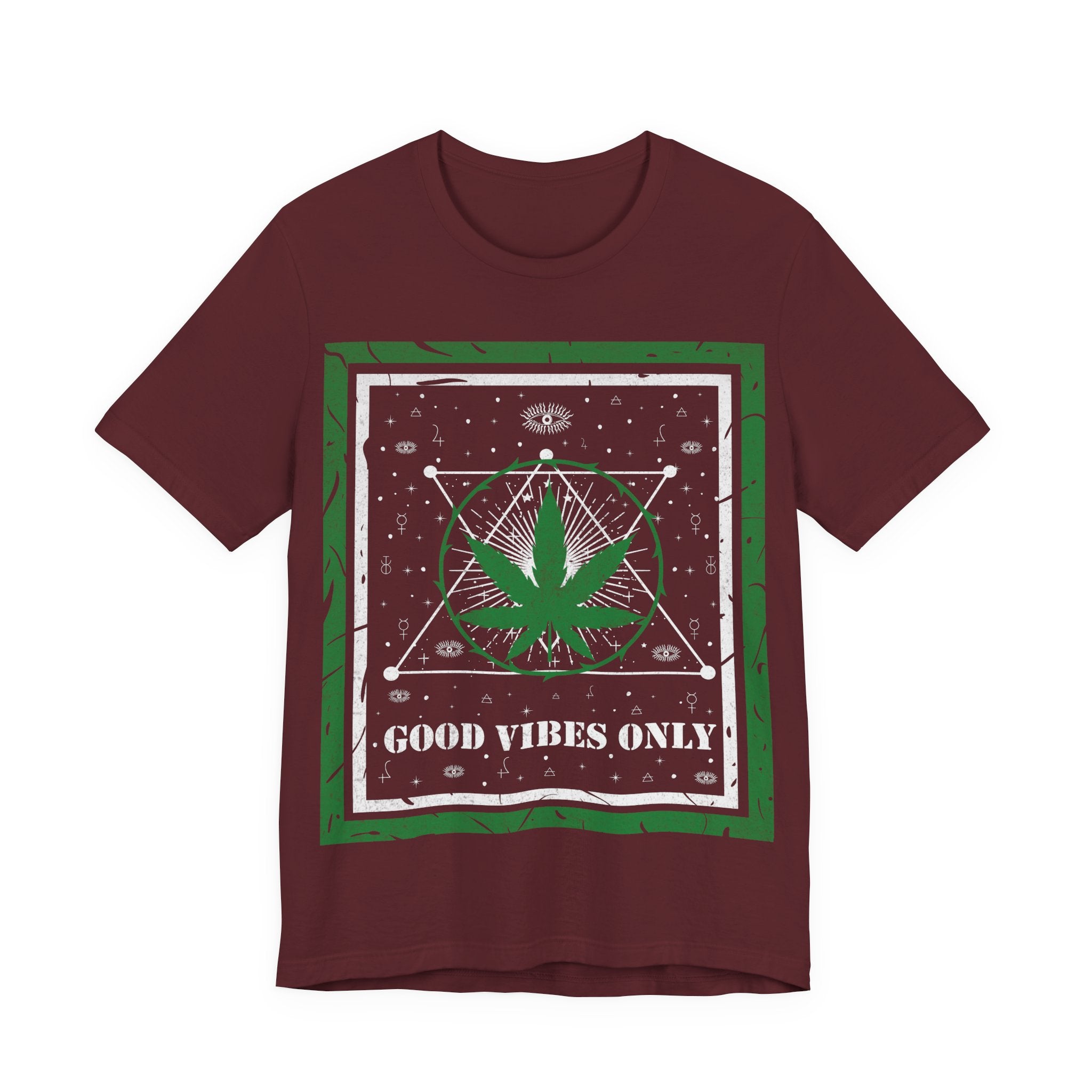 Good Vibes Only Cannabis Leaf Tee
