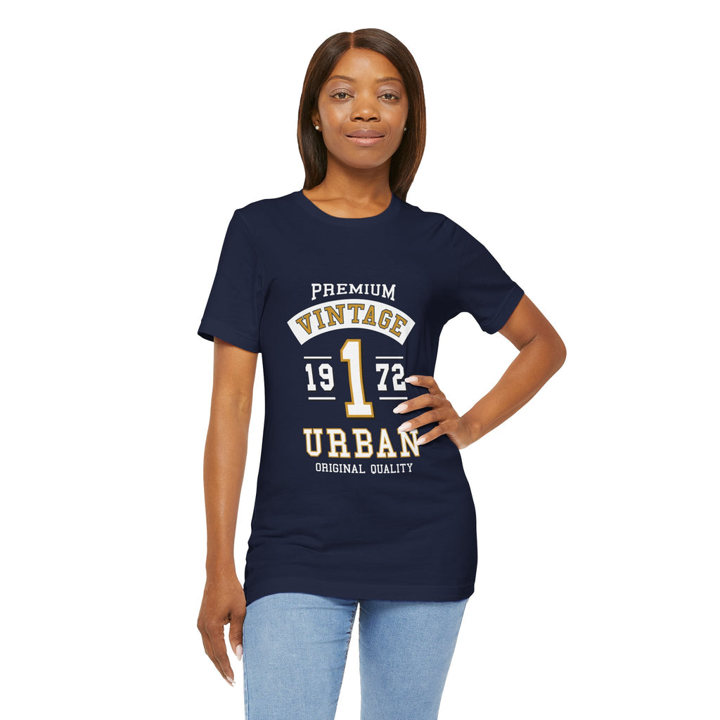 Vintage 1972 Urban Tee — Premium Retro Number 1 Graphic T-Shirt