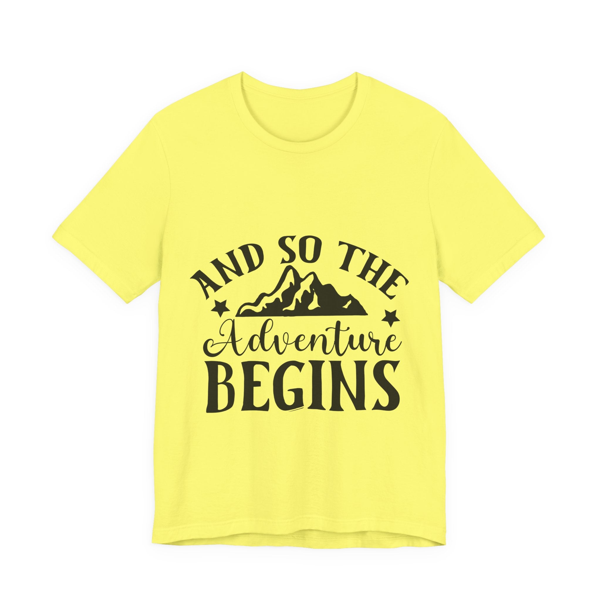 Adventure Begins T-Shirt — "And So The Adventure Begins" Mountain Tee