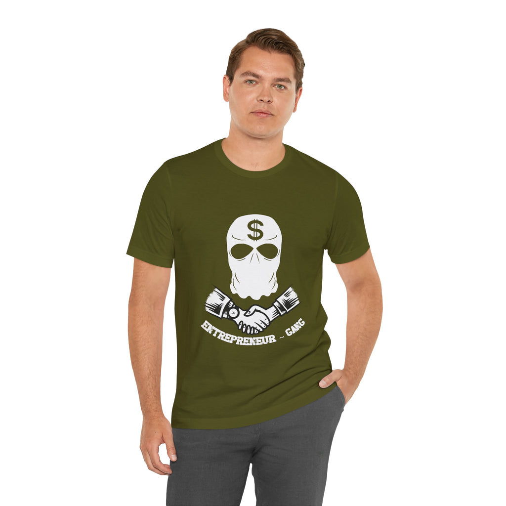Entrepreneur Gang T-Shirt — Skull Mask Money Logo Tee