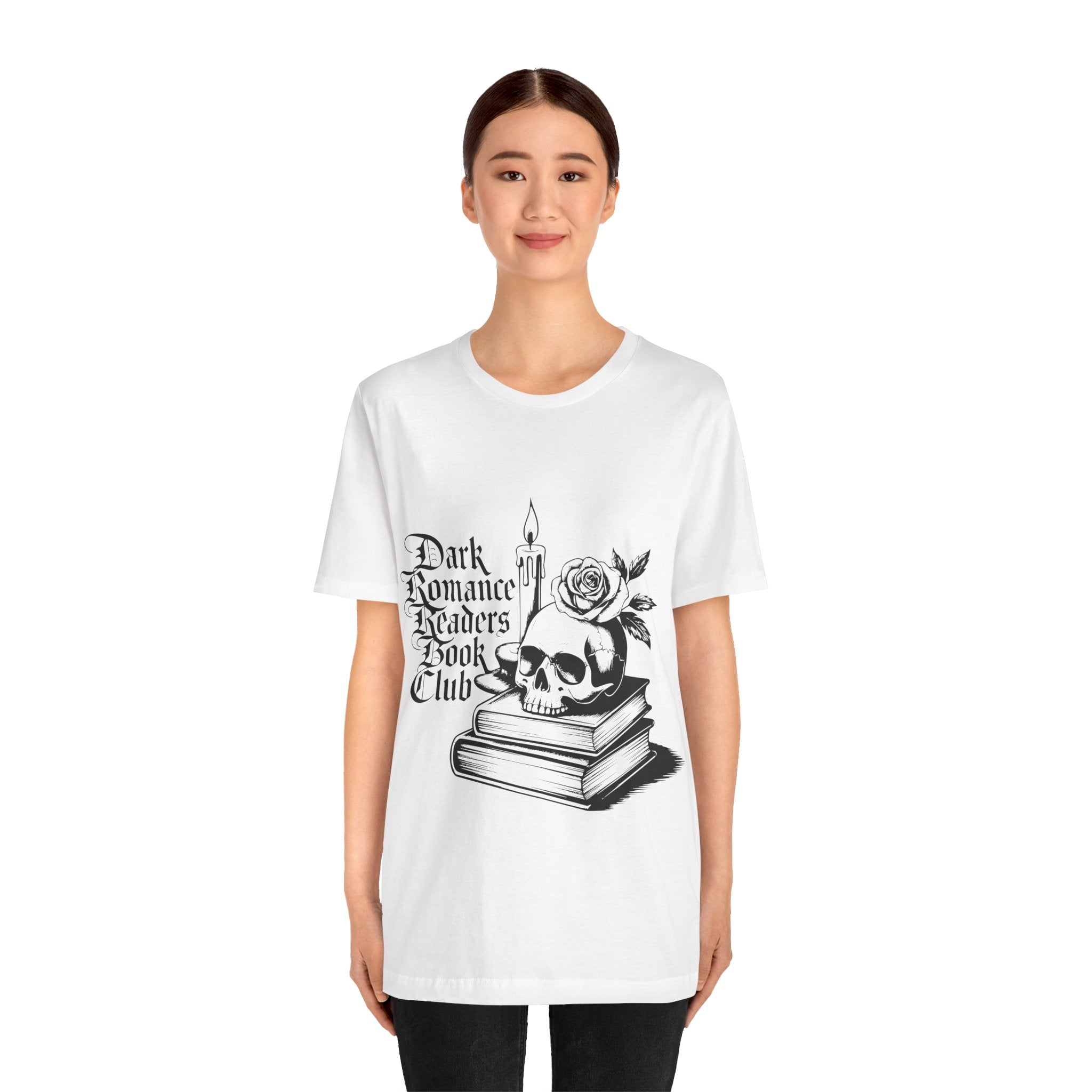 Dark Romance Readers Book Club Tee — Gothic Skull & Rose Booklover Shirt