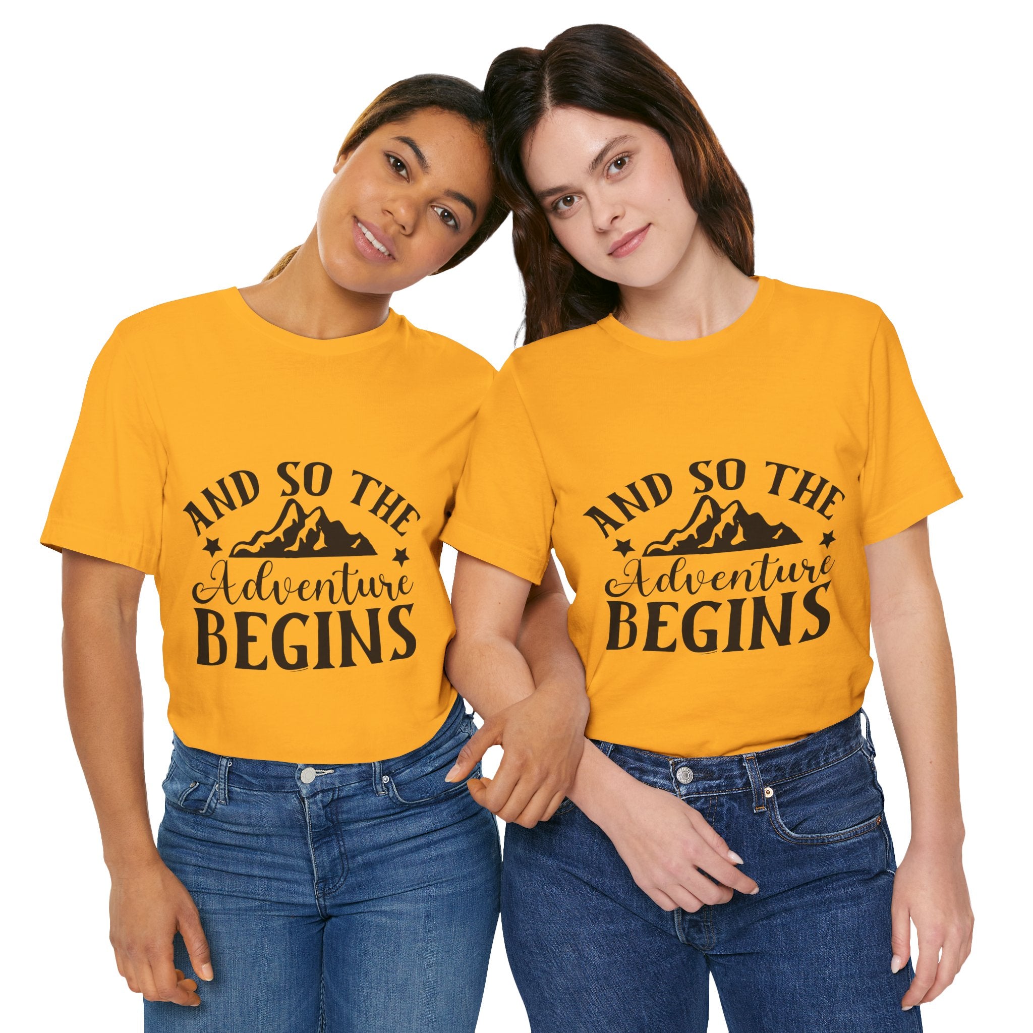 Adventure Begins T-Shirt — "And So The Adventure Begins" Mountain Tee
