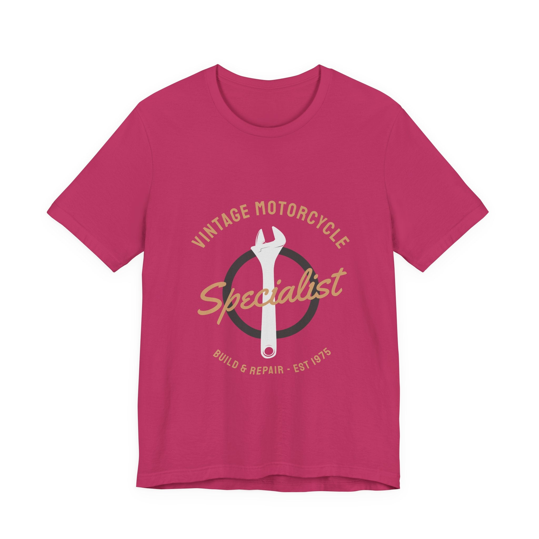 Vintage Motorcycle Specialist T-Shirt — Build & Repair Retro Wrench Tee