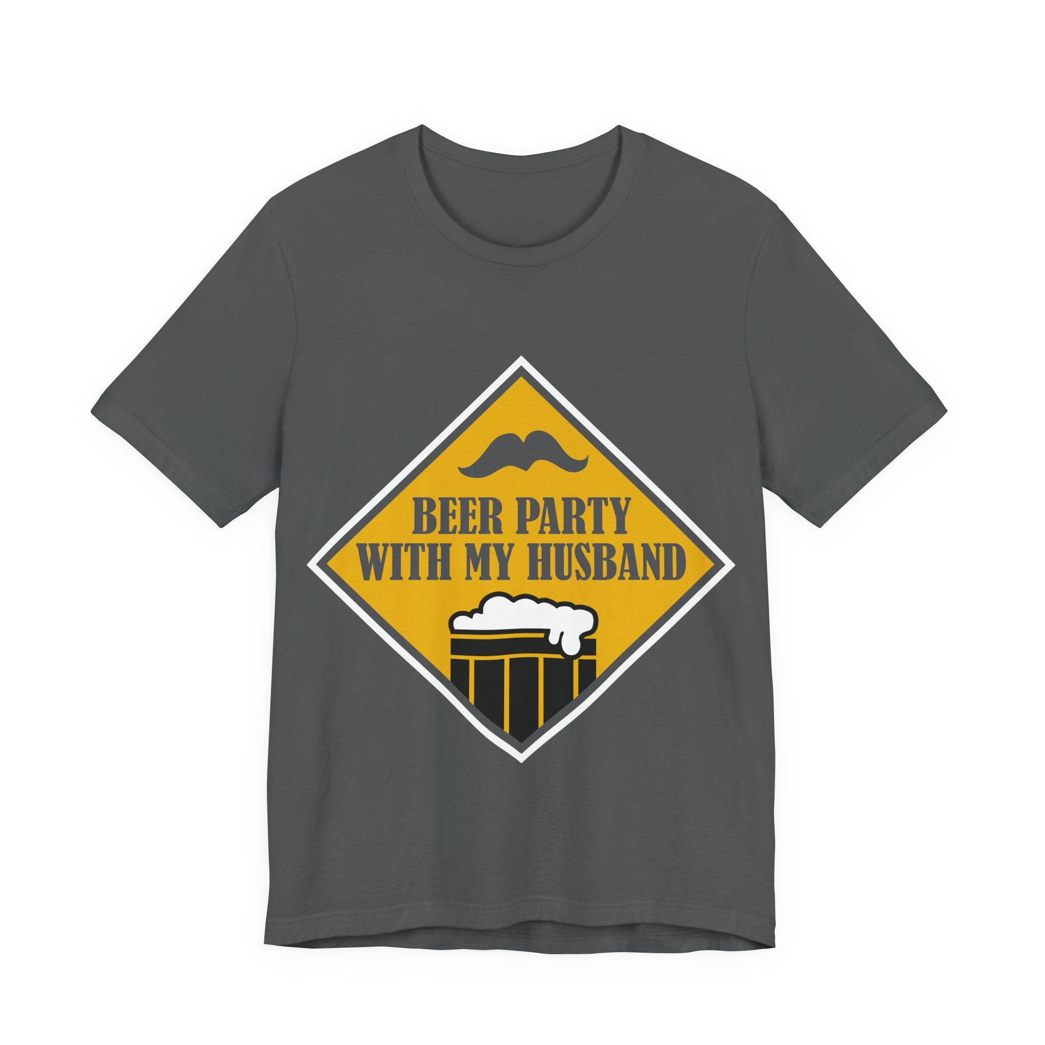 Beer Party With My Husband T-Shirt — Funny Couples Beer Tee