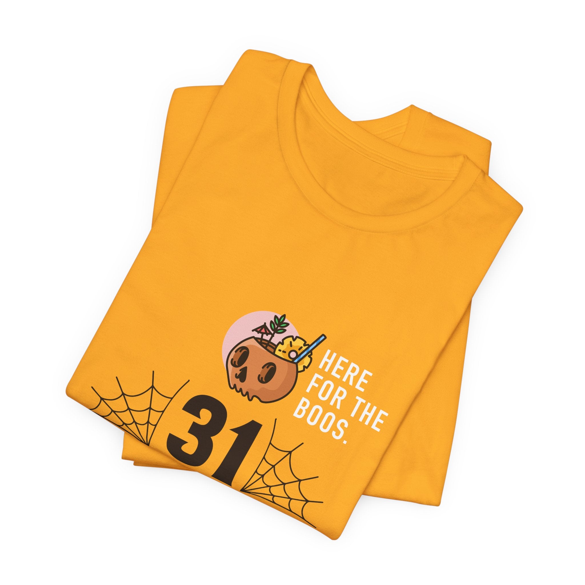 Halloween Tee — "Here for the Boos" 31 October Pumpkin Shirt