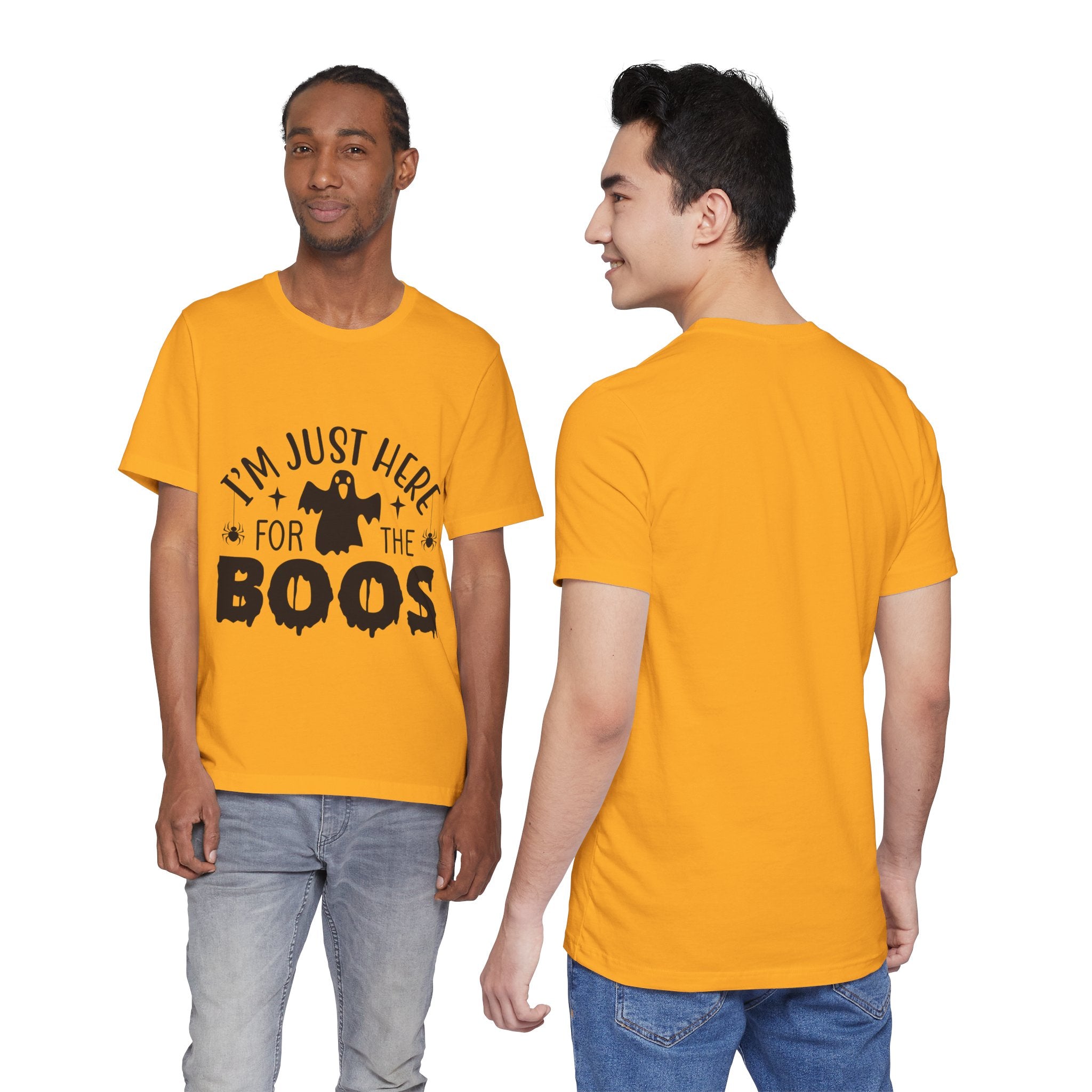 Halloween Tee - "I'm Just Here For The Boos" Ghost Shirt