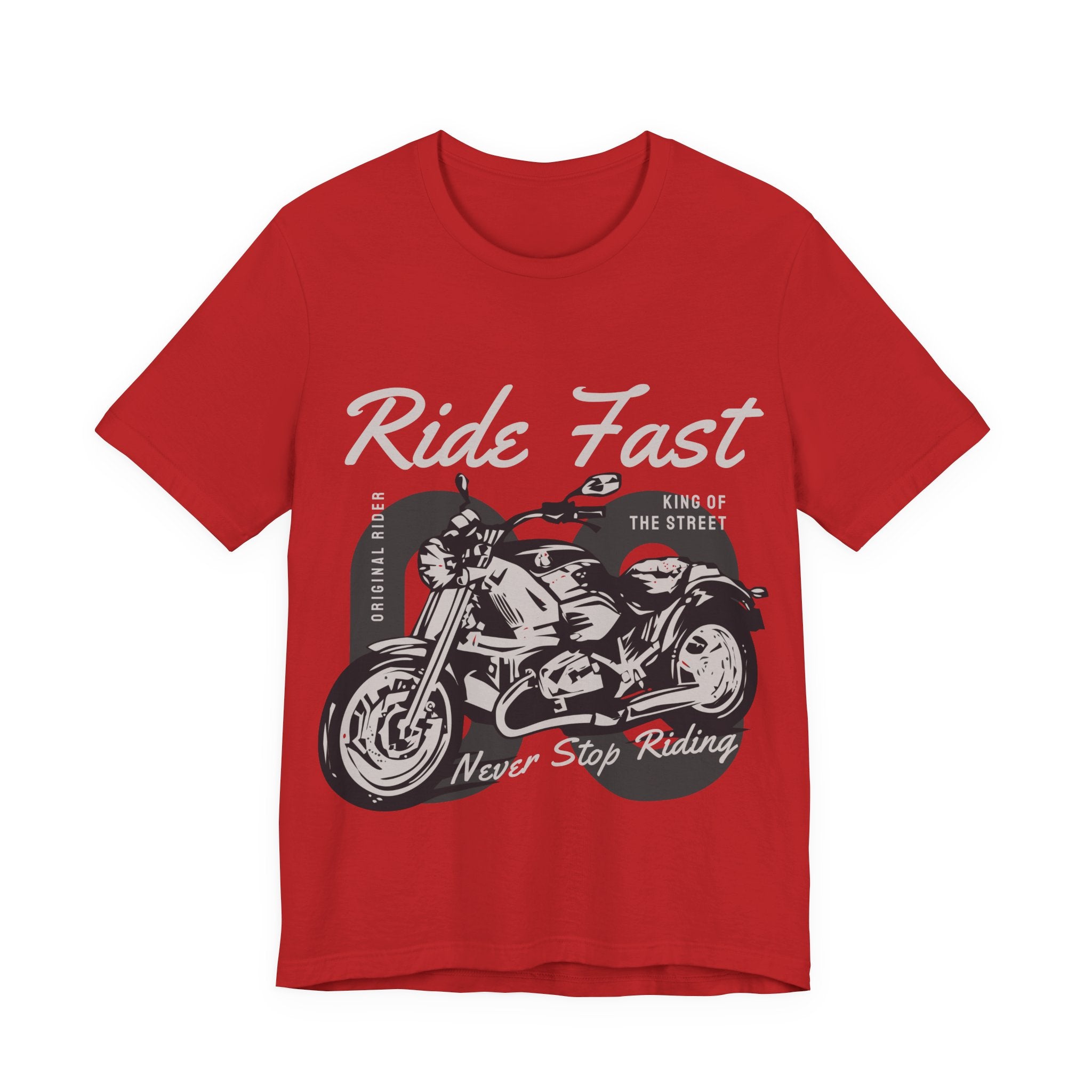 Ride Fast Motorcycle Tee — 'Ride Fast, Never Stop Riding' Vintage Biker T‑Shirt