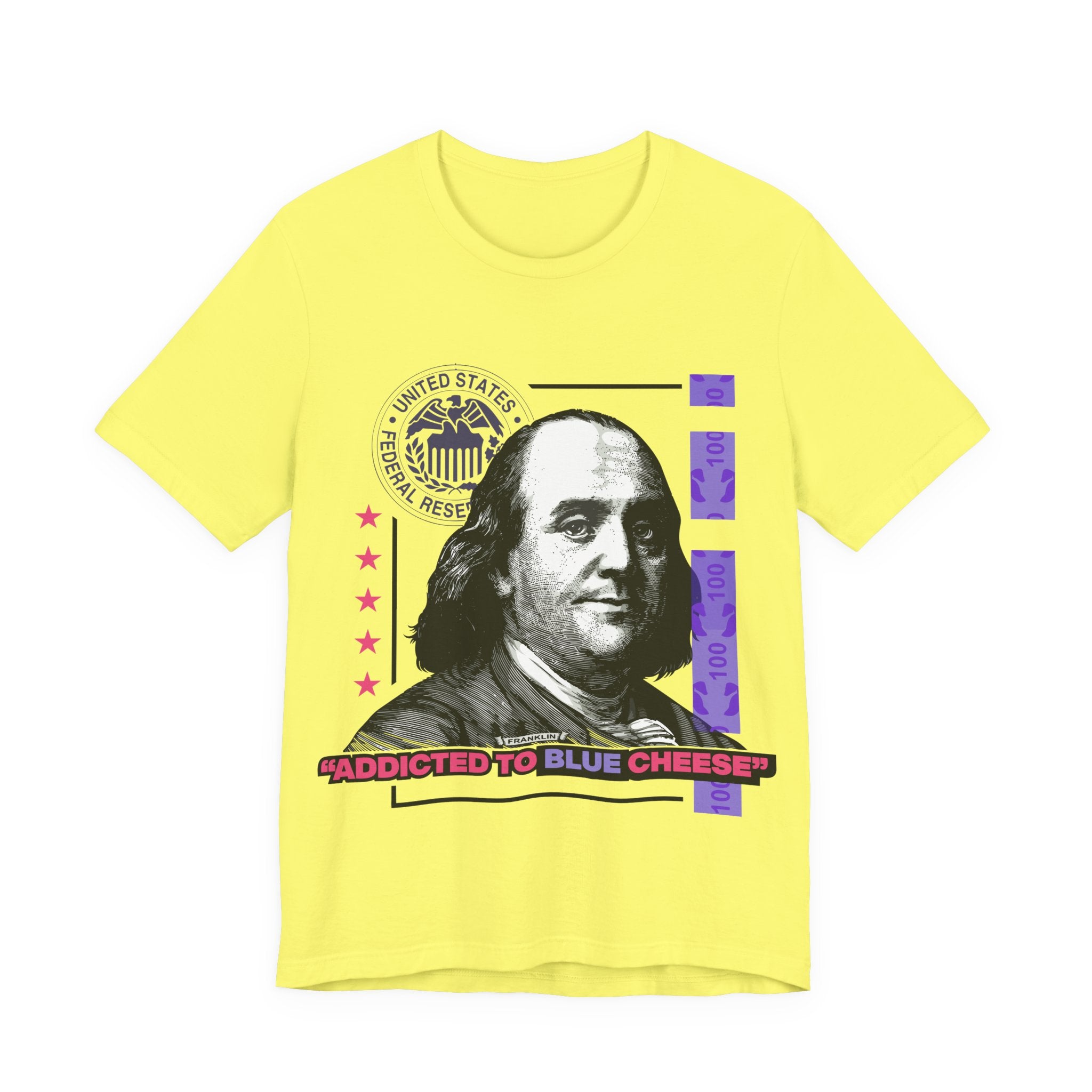 Benjamin Franklin “Addicted to Blue Cheese” T-Shirt
