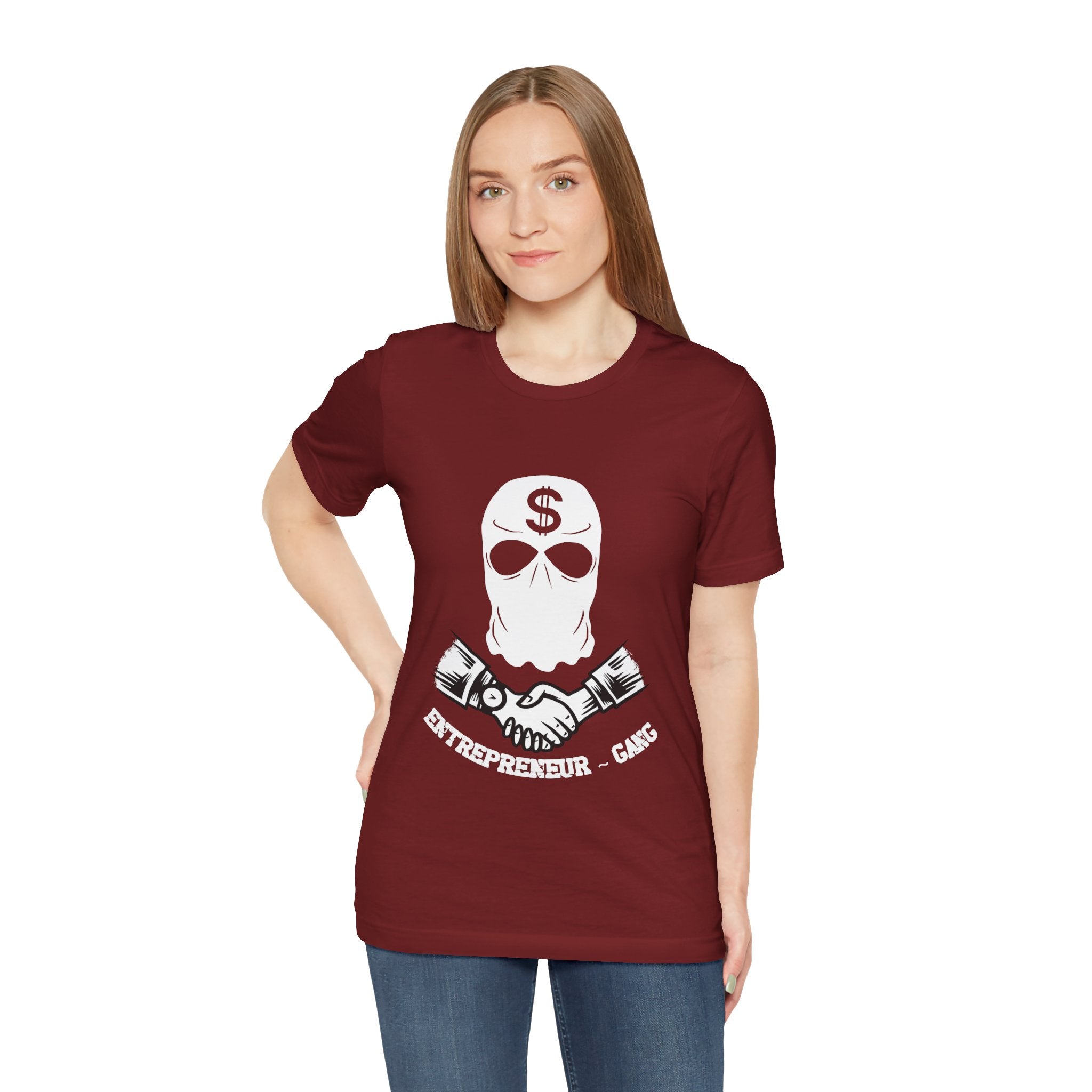 Entrepreneur Gang T-Shirt — Skull Mask Money Logo Tee
