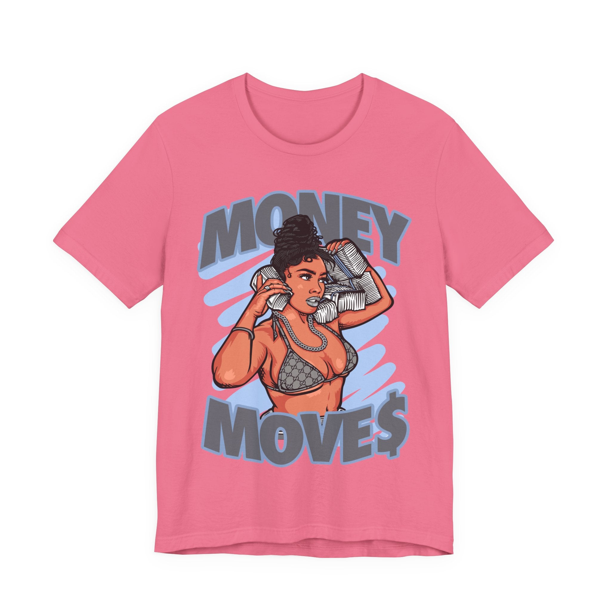 Money Moves T-Shirt — Graphic 'Money Move' Woman with Cash Tee