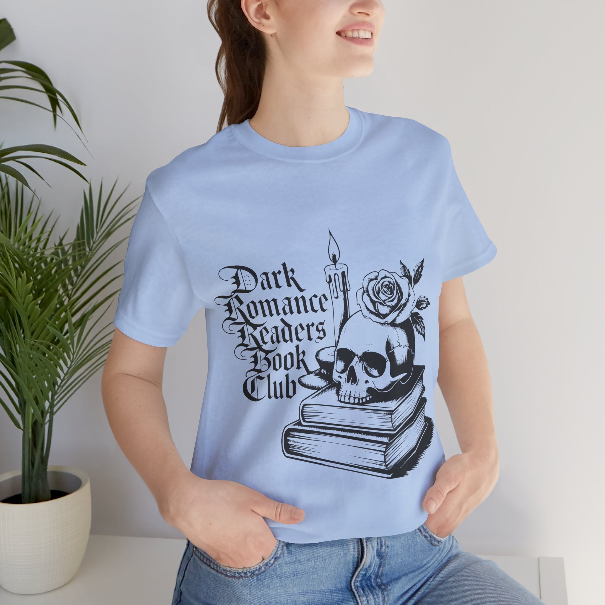Dark Romance Readers Book Club Tee — Gothic Skull & Rose Booklover Shirt