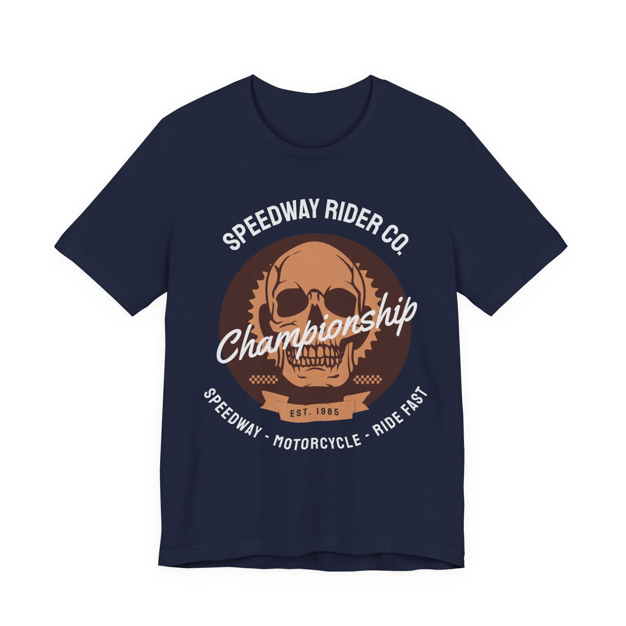 Motorcycle Skull Championship Tee — Speedway Rider Co. Graphic T‑Shirt