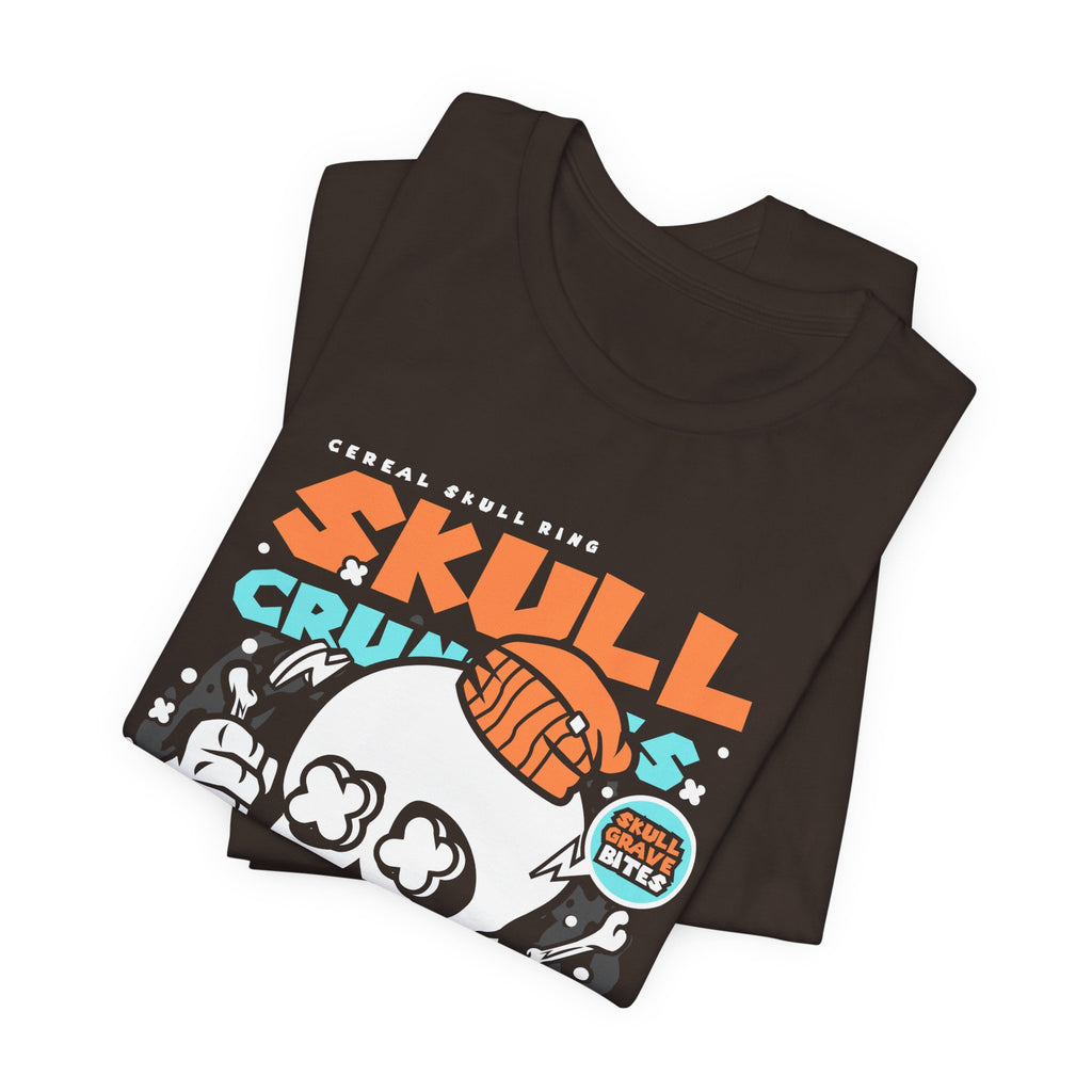 Skull Crunch Cereal Graphic Tee — Halloween Skull Breakfast T-Shirt