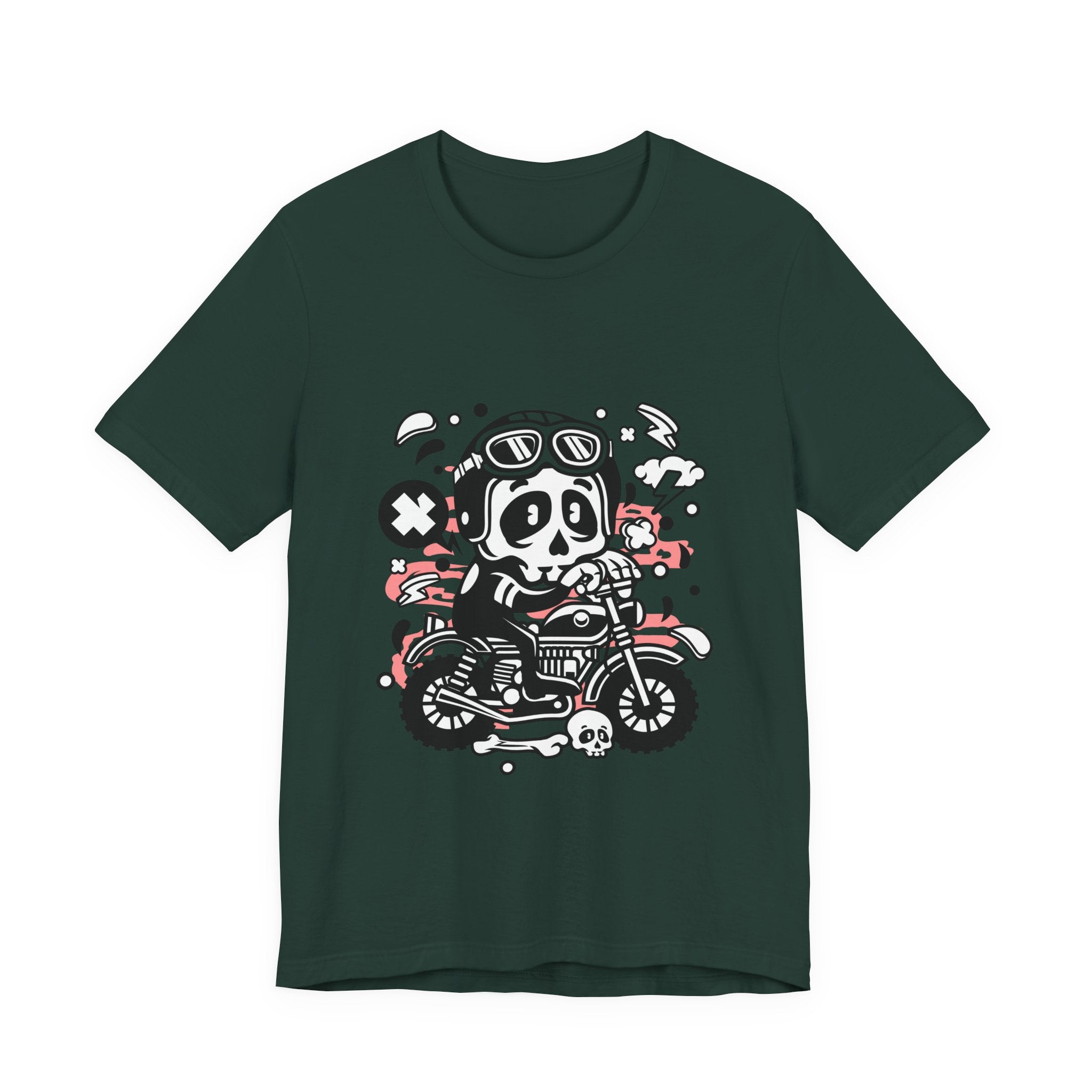 Skull Biker Tee — Retro Motorcycle Skull Graphic T-Shirt