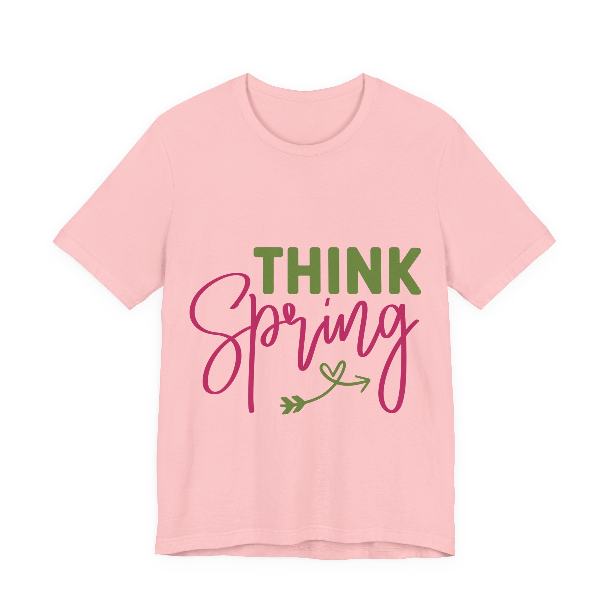 Think Spring T-Shirt — Floral Script Springtime Tee