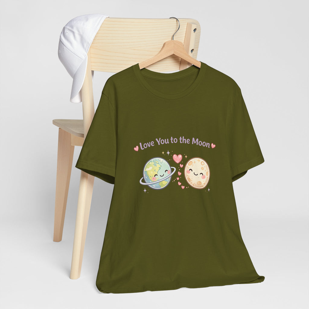Love You to the Moon T-Shirt — Cute Planet & Moon Couple Tee