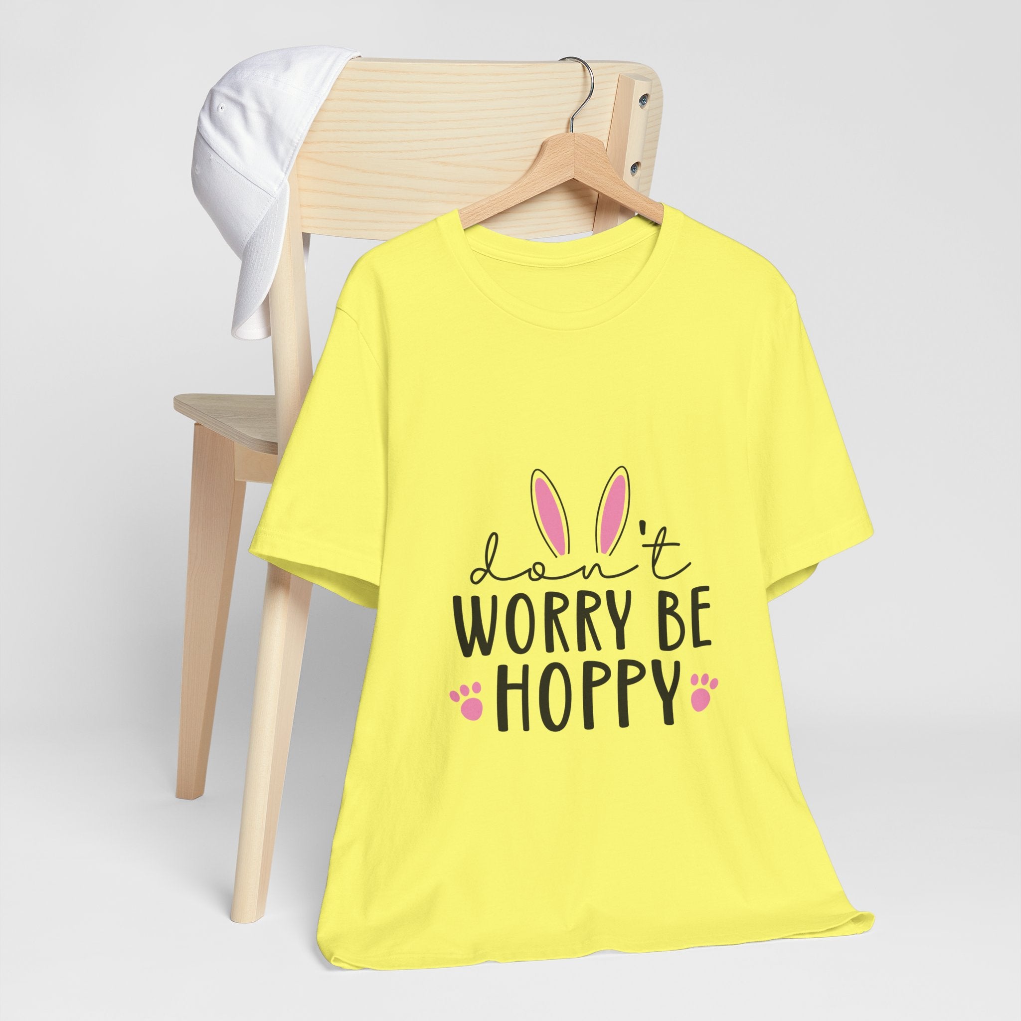 Don’t Worry Be Hoppy Bunny T-Shirt — Cute Easter Graphic Tee