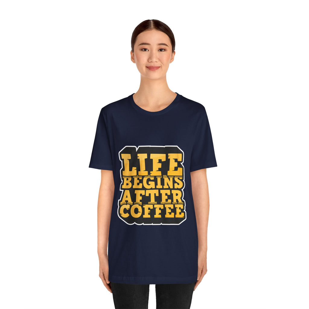 Coffee T-Shirt — "Life Begins After Coffee" Retro Graphic Tee