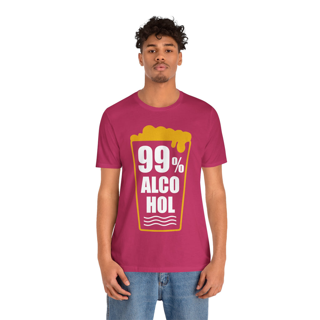 99% Alcohol Beer Glass Graphic Tee