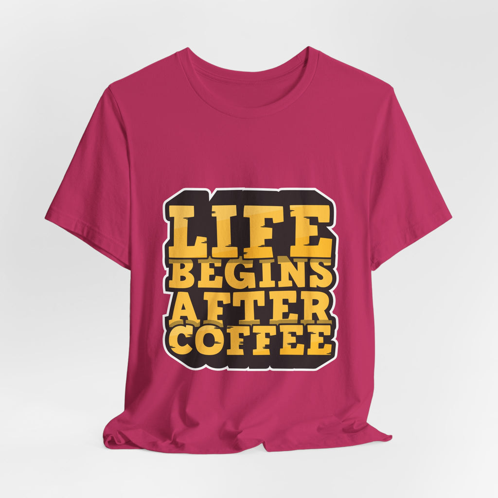 Coffee T-Shirt — "Life Begins After Coffee" Retro Graphic Tee