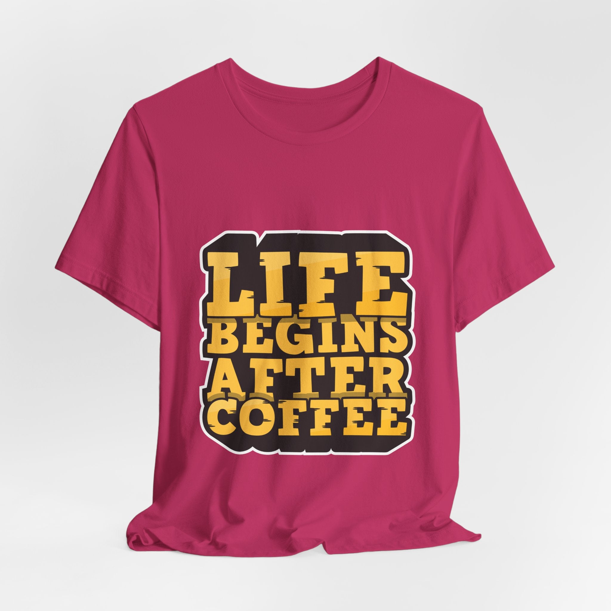 Coffee T-Shirt — "Life Begins After Coffee" Retro Graphic Tee
