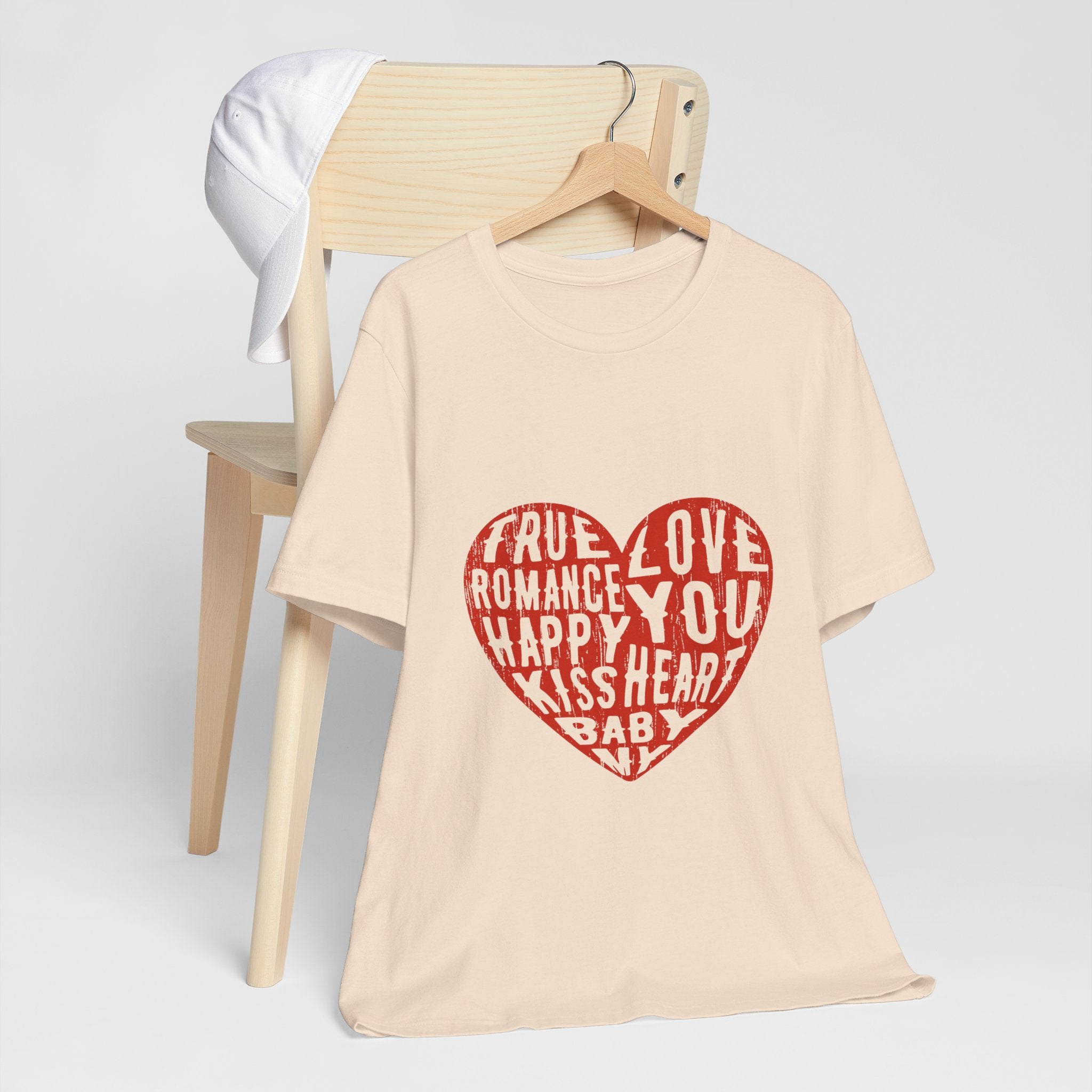 Heart Word Art Tee - Love You Romance Valentine T-Shirt