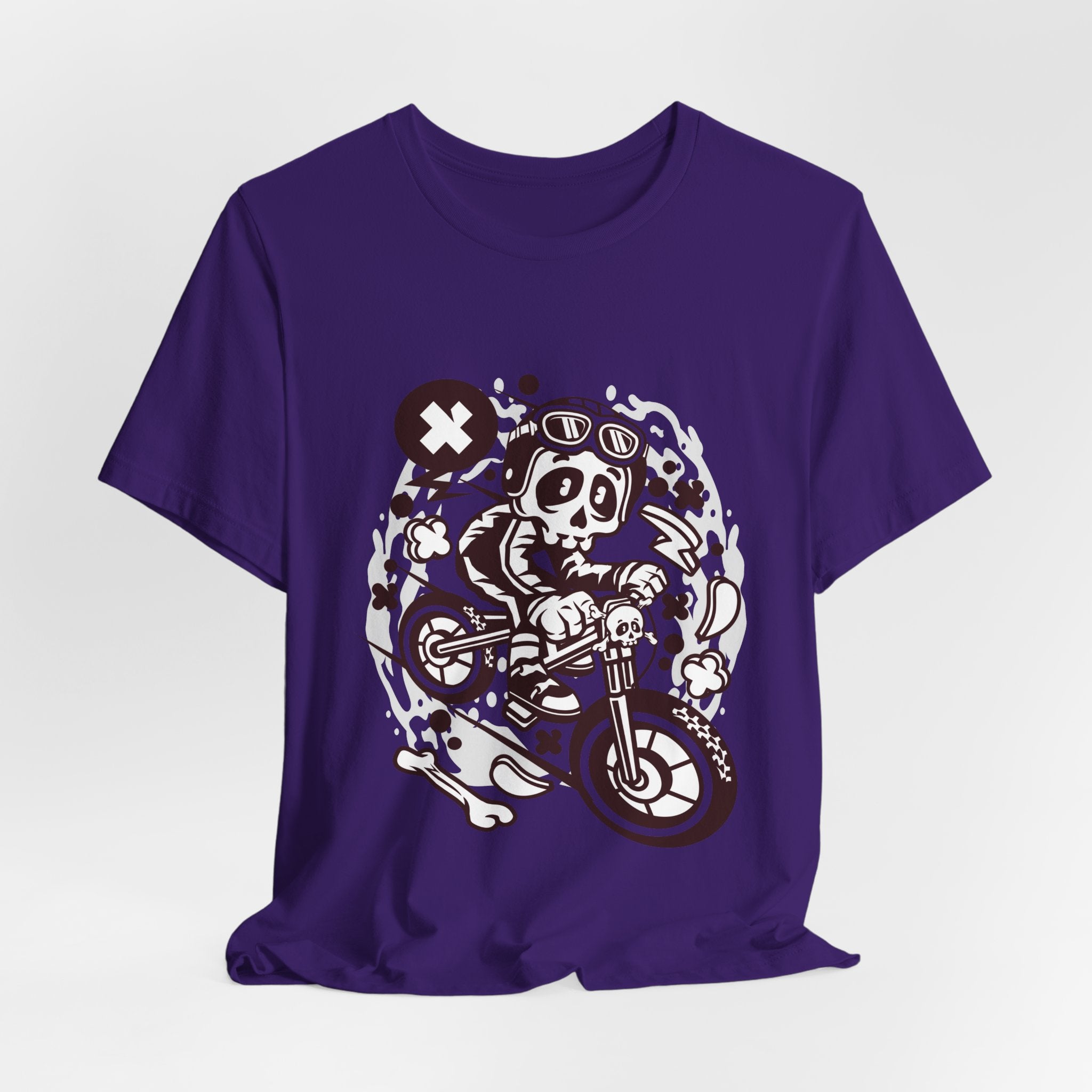 Skull Moto Dirt Bike Tee — Retro Biker Graphic T-Shirt