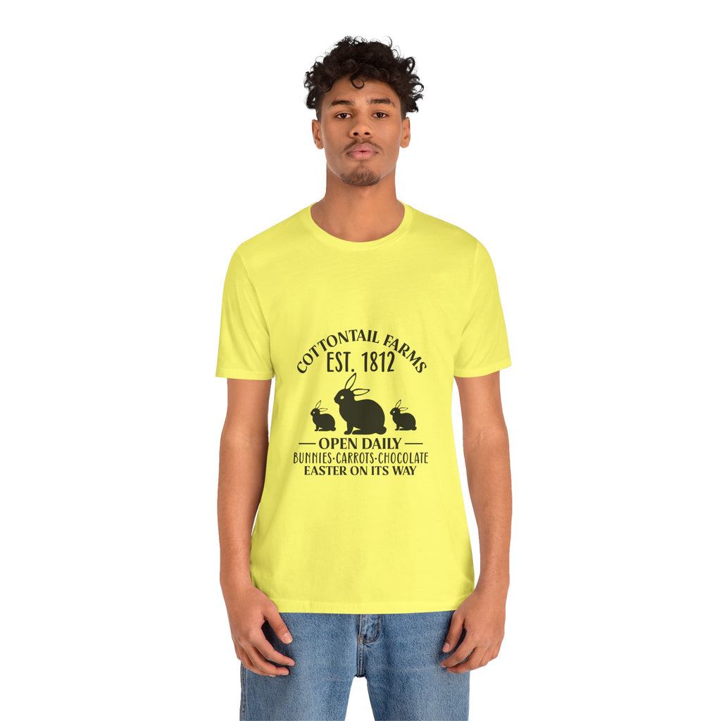Easter Bunny Farm T-Shirt — "Cottontail Farms Est. 1812" Vintage Easter Tee