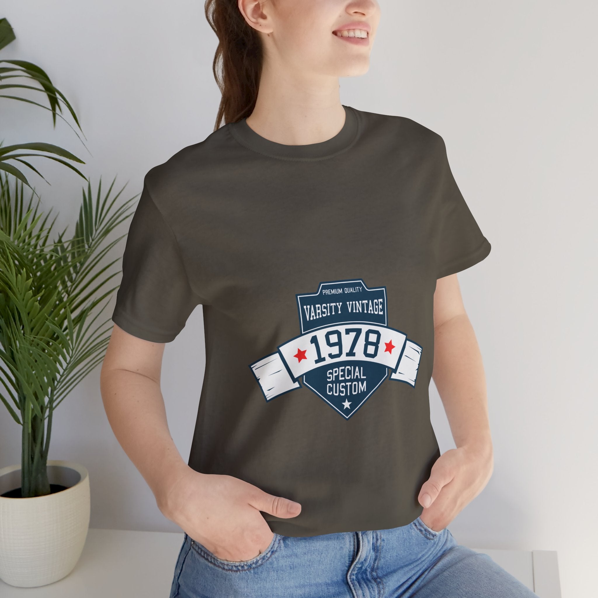 1978 Varsity Vintage Tee — Retro Custom Year Birthday Shirt