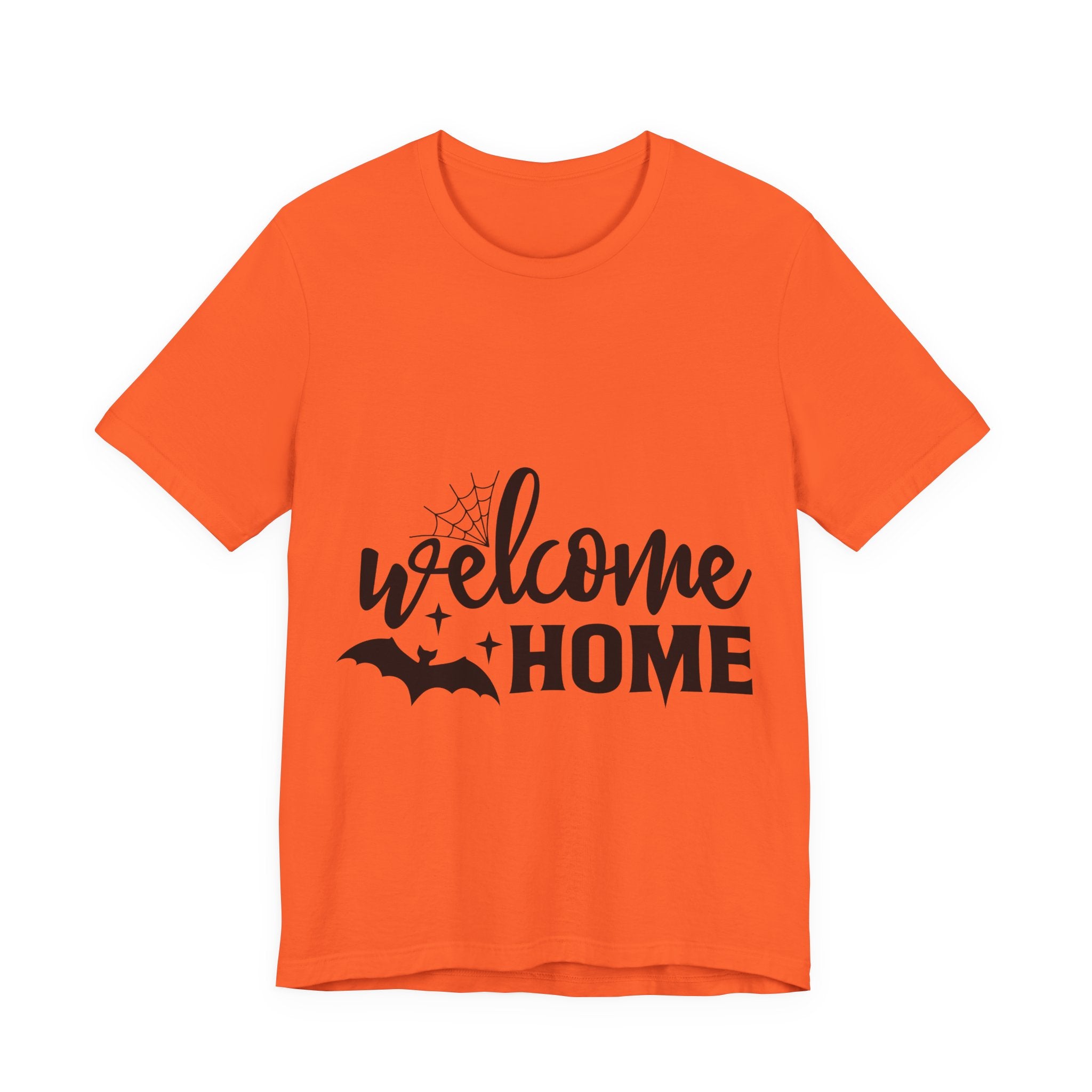 Welcome Home Halloween T-Shirt — Bat & Spiderweb Spooky Tee