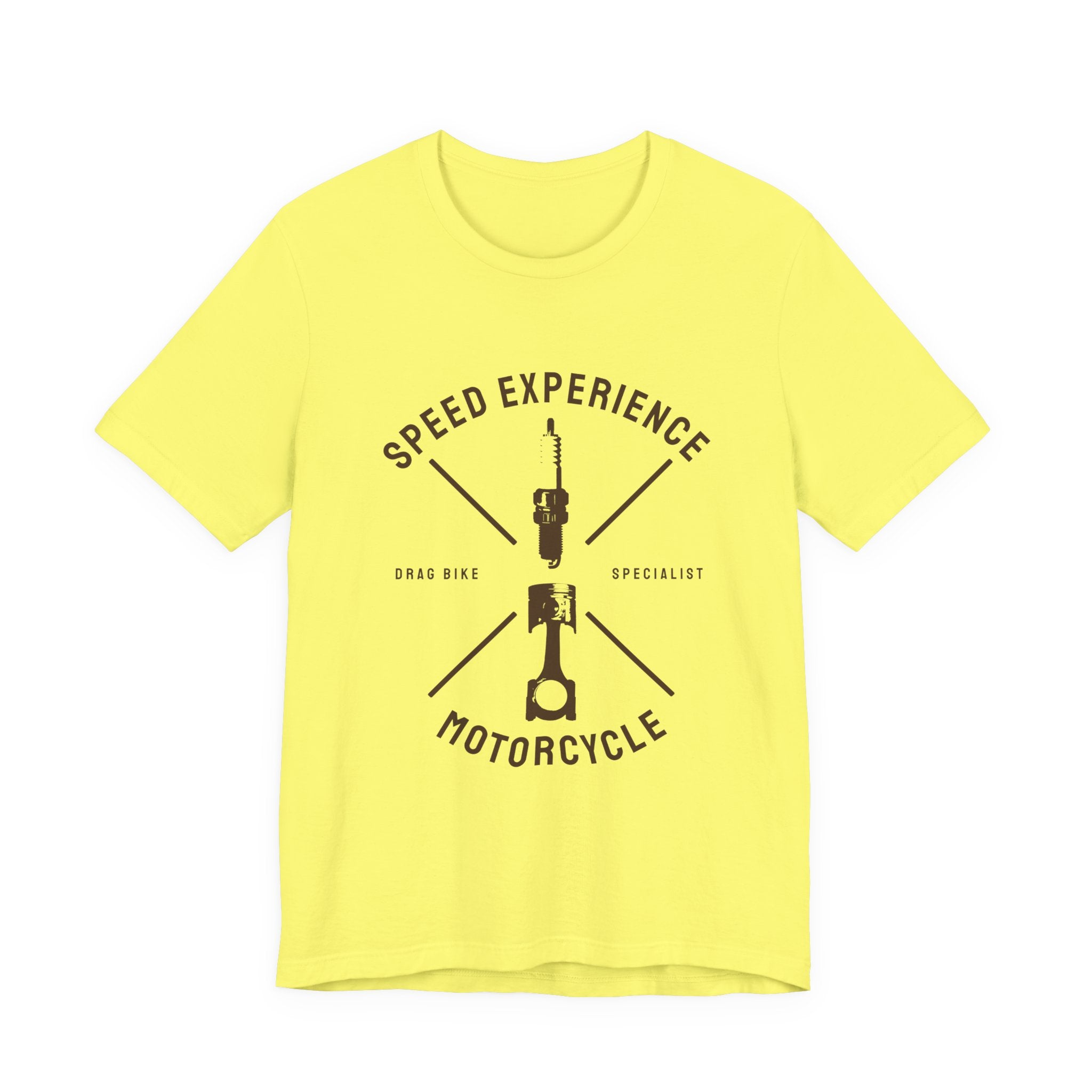 Motorcycle Speed Experience Tee – Vintage Piston & Spark Plug Racing Shirt