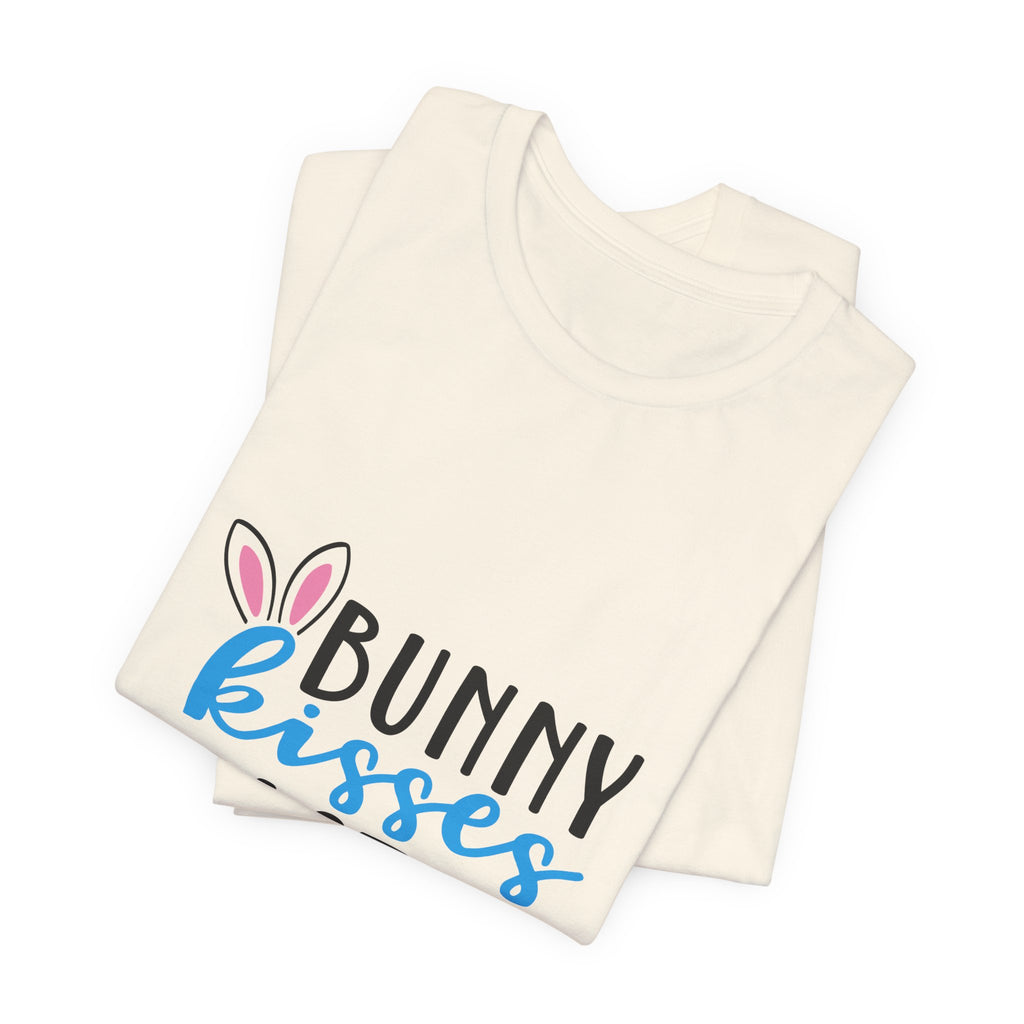 Easter Tee — "Bunny Kisses, Easter Wishes" Graphic Shirt