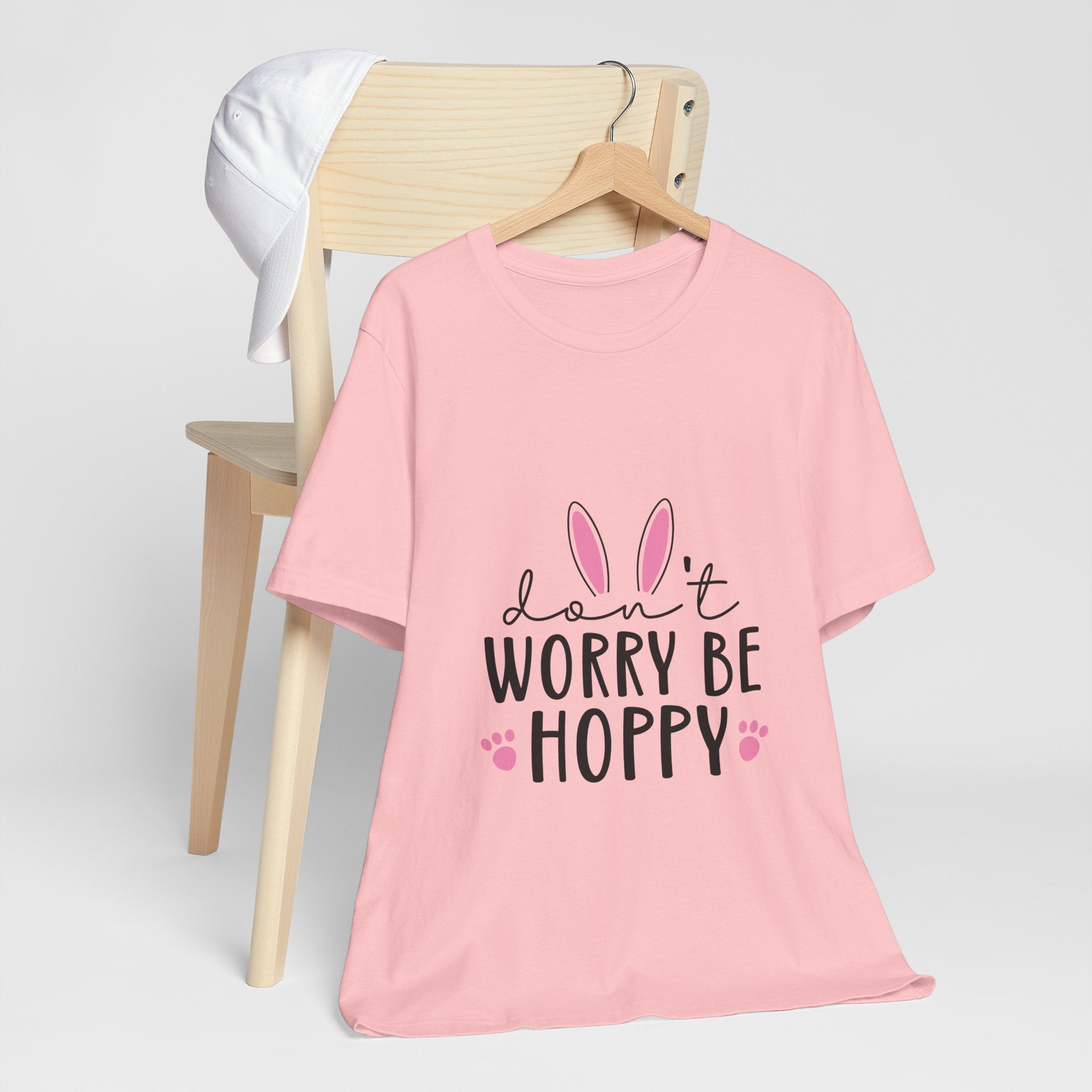 Don’t Worry Be Hoppy Bunny T-Shirt — Cute Easter Graphic Tee