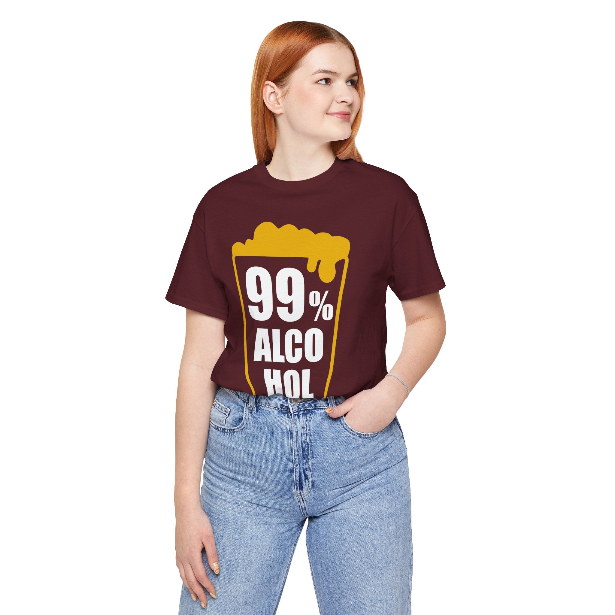 99% Alcohol Beer Glass Graphic Tee
